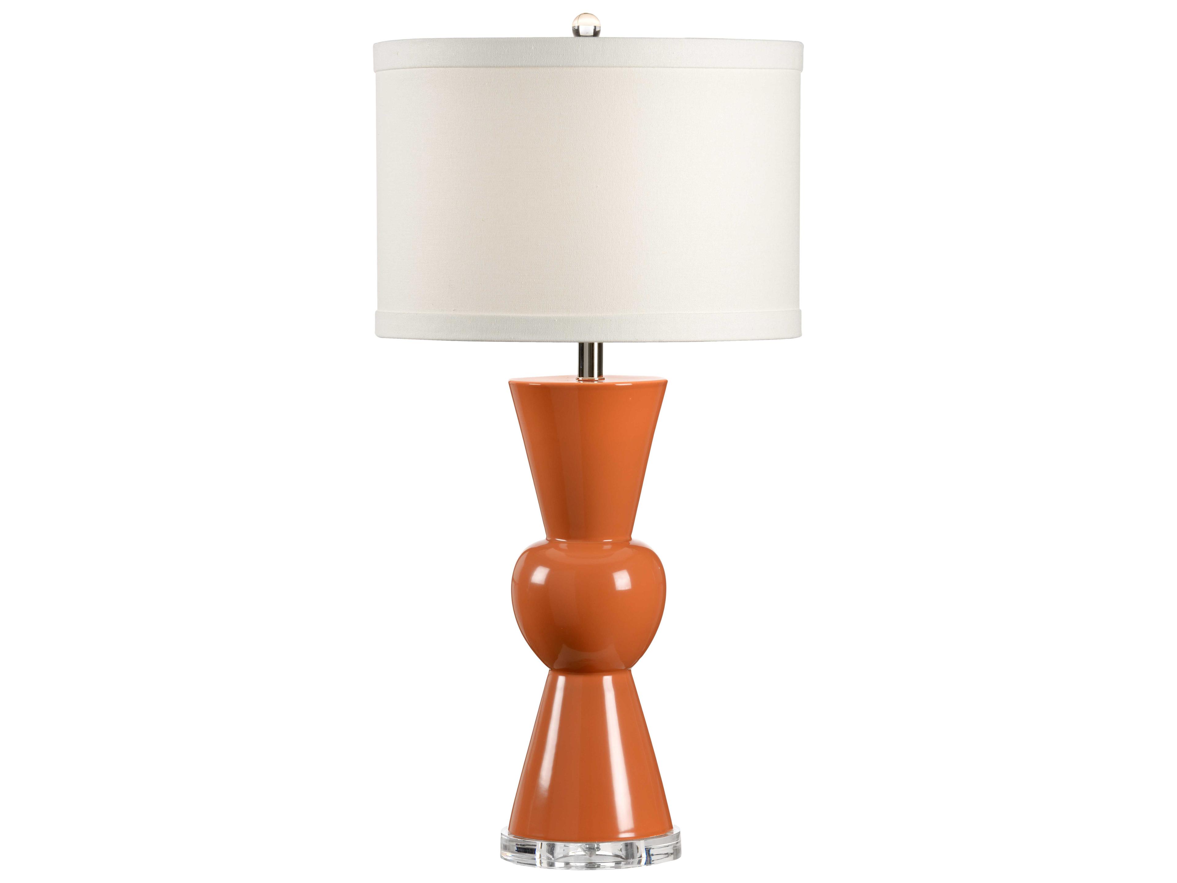 Wildwood Mildred Orange Cream Linen Buffet Lamp