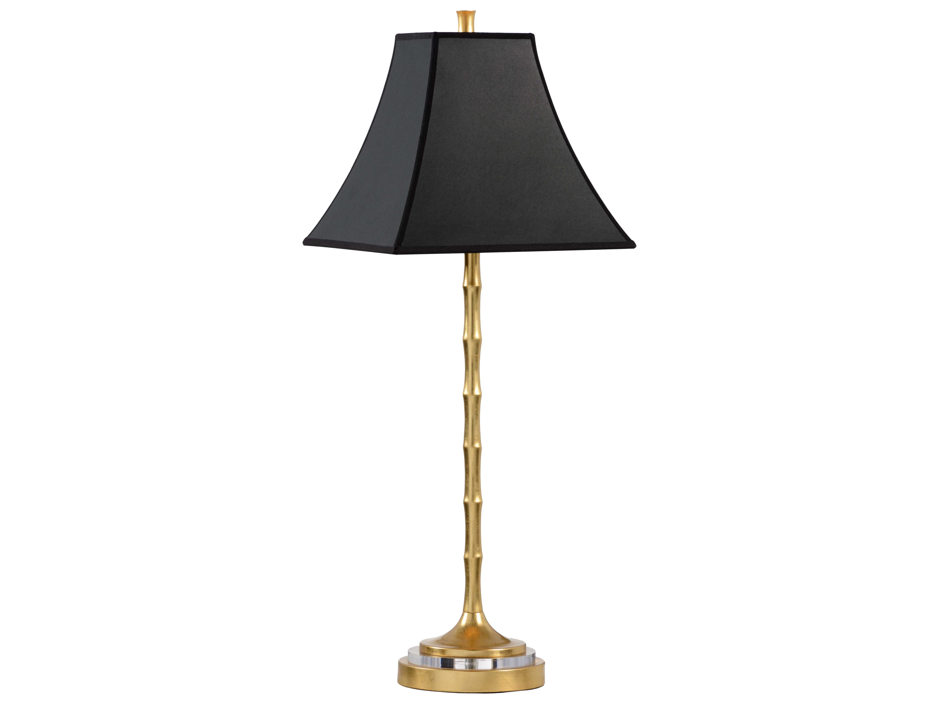Wildwood Ojito Gold Leaf Black Paper Buffet Lamp