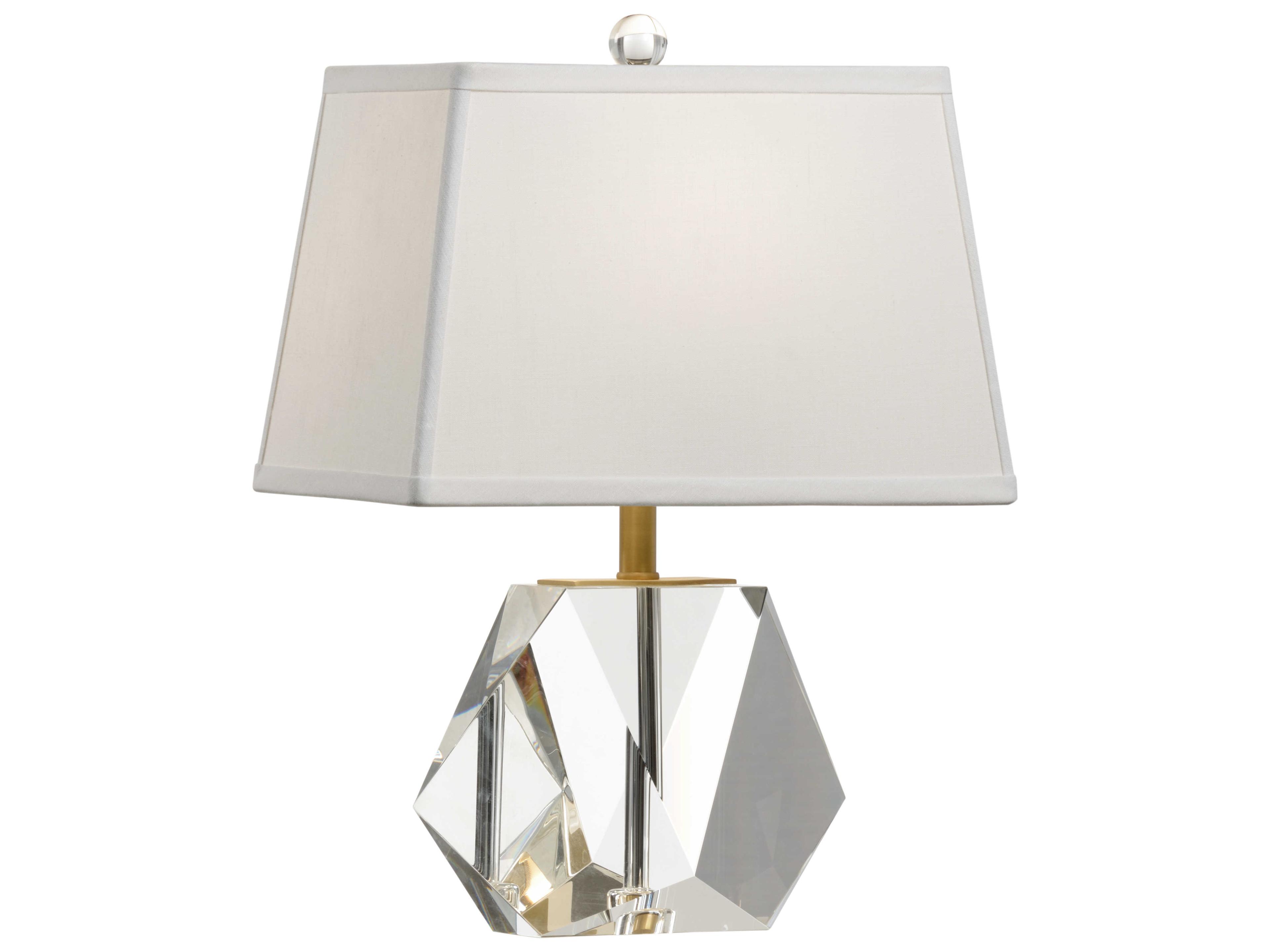 Wildwood Anson Clear White Linen Table Lamp
