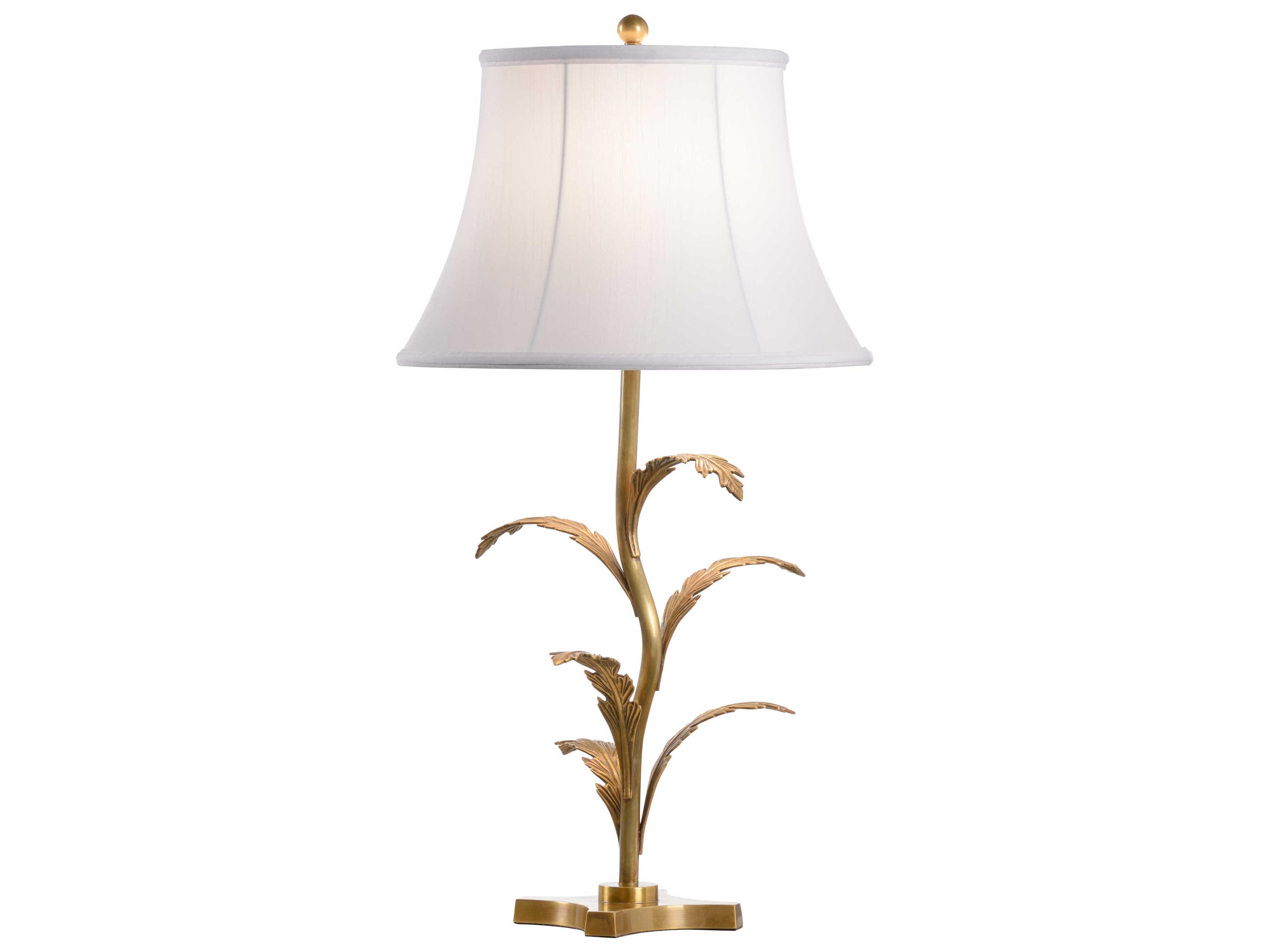 Wildwood Beverly Glen Gold White Silkette Brass Buffet Lamp