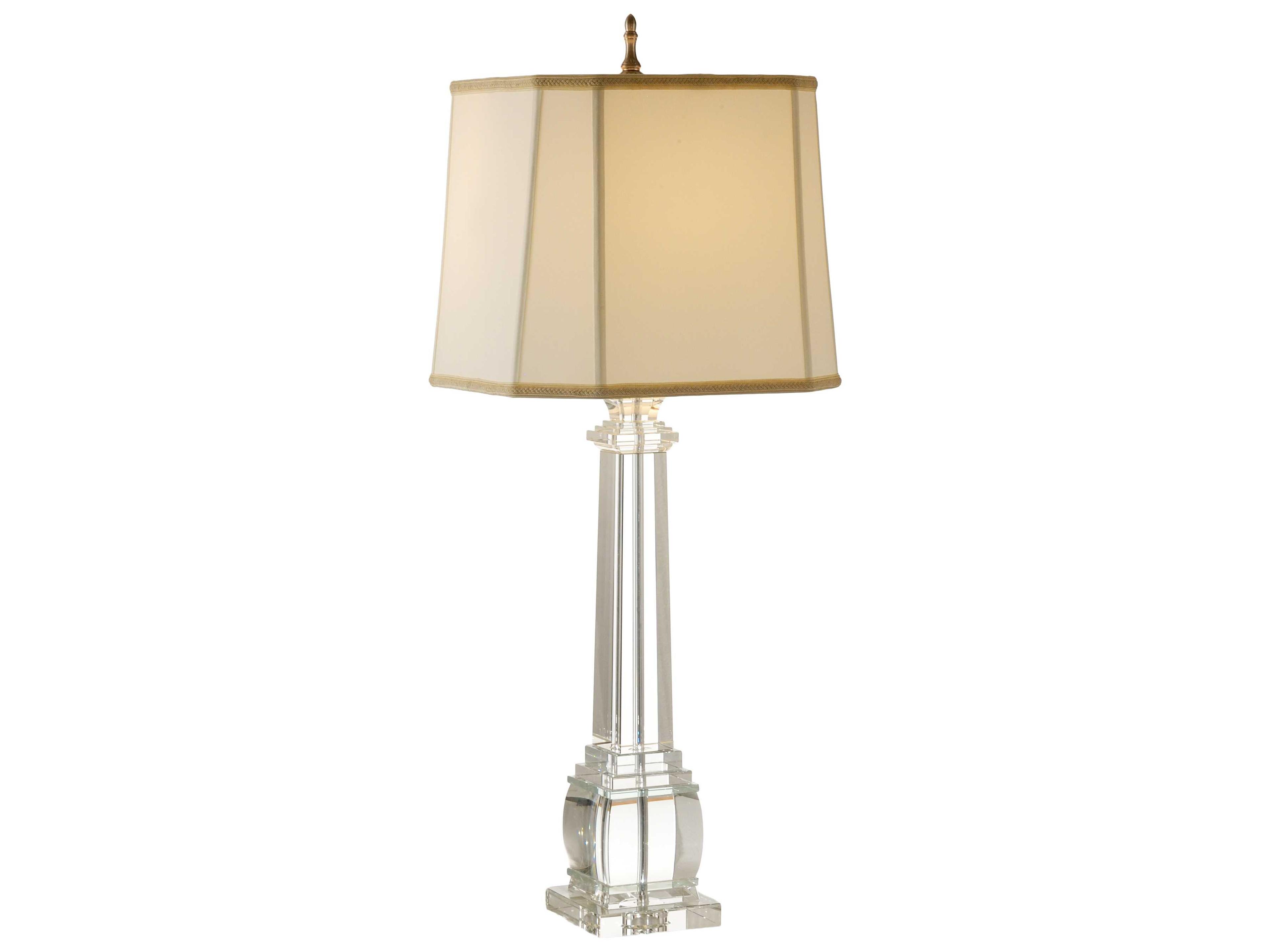 Wildwood Copely Clear Off White Silk Nickel Buffet Lamp