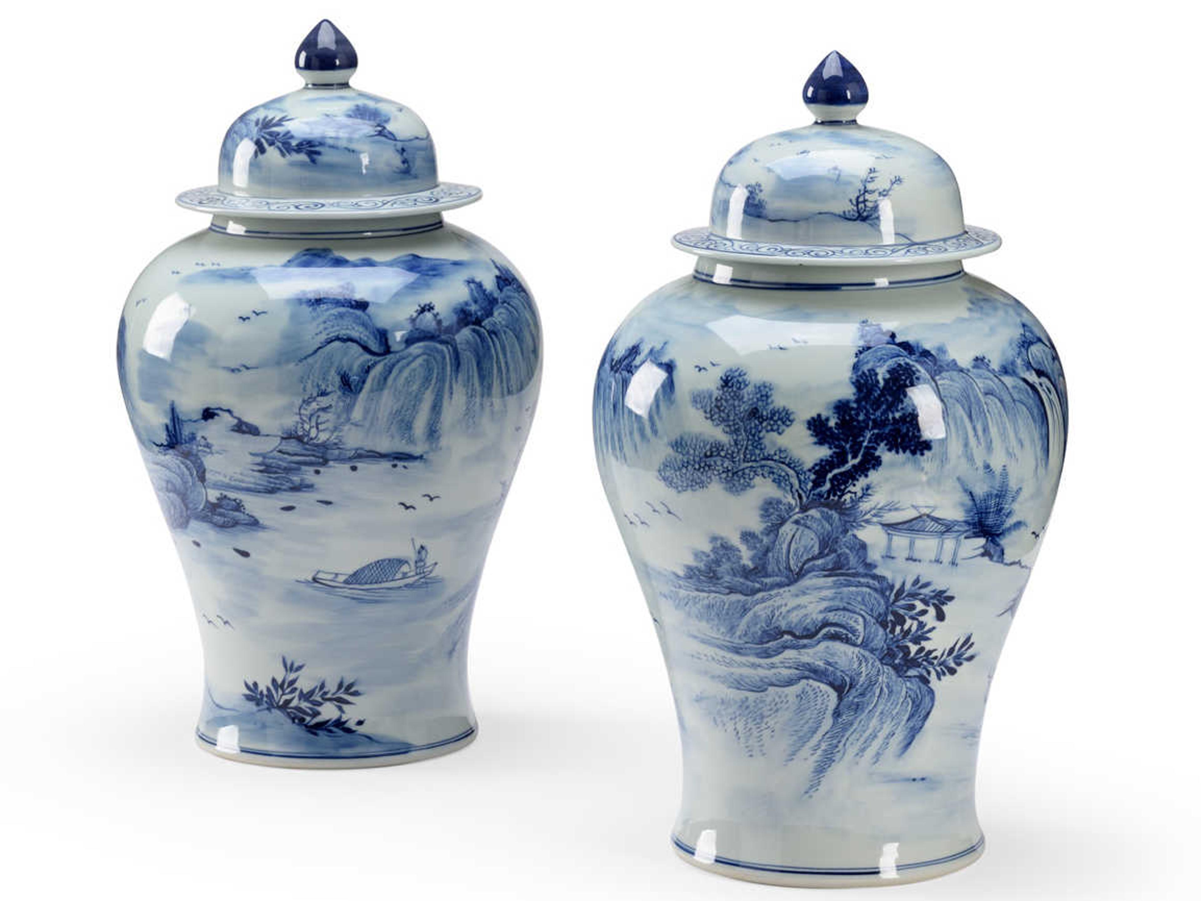 Wildwood Blue June Urns Set of 2
