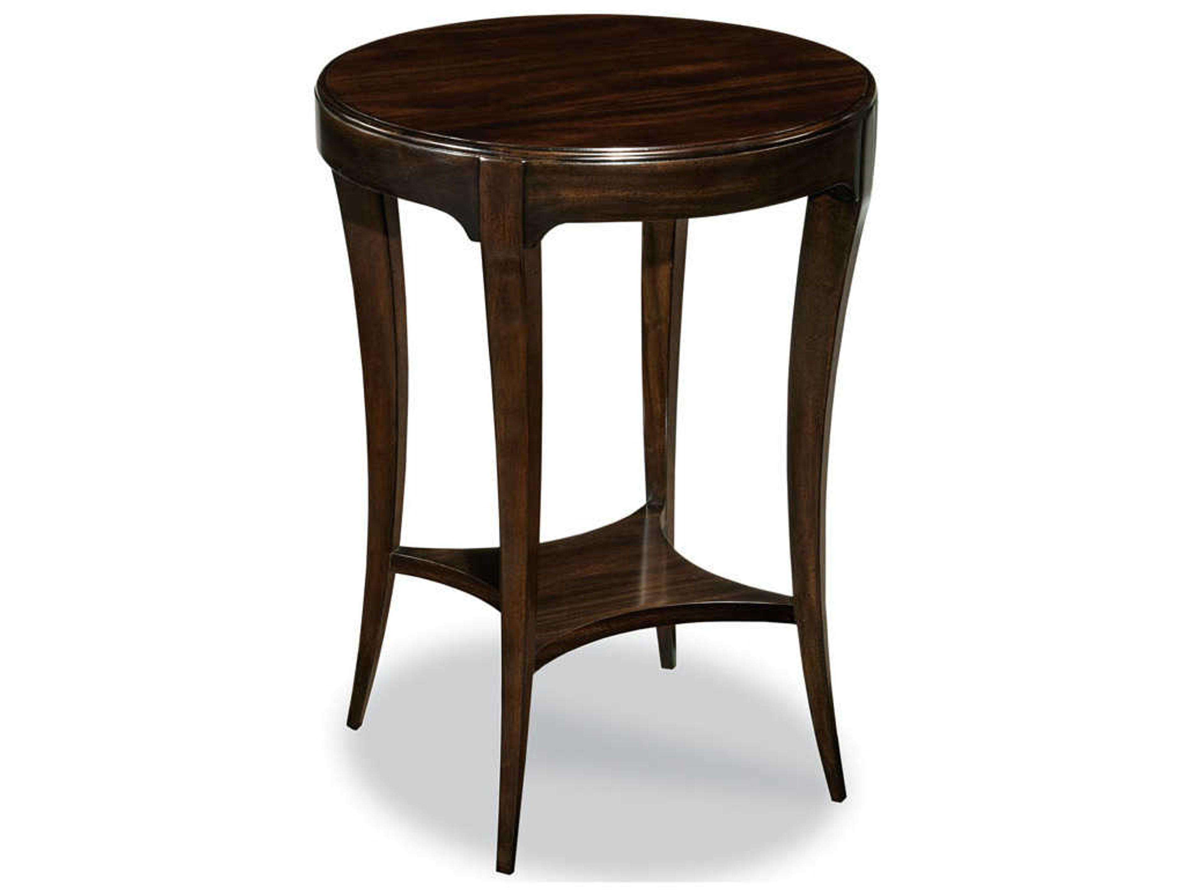 Addison Round Ebonized Mahogany End Table