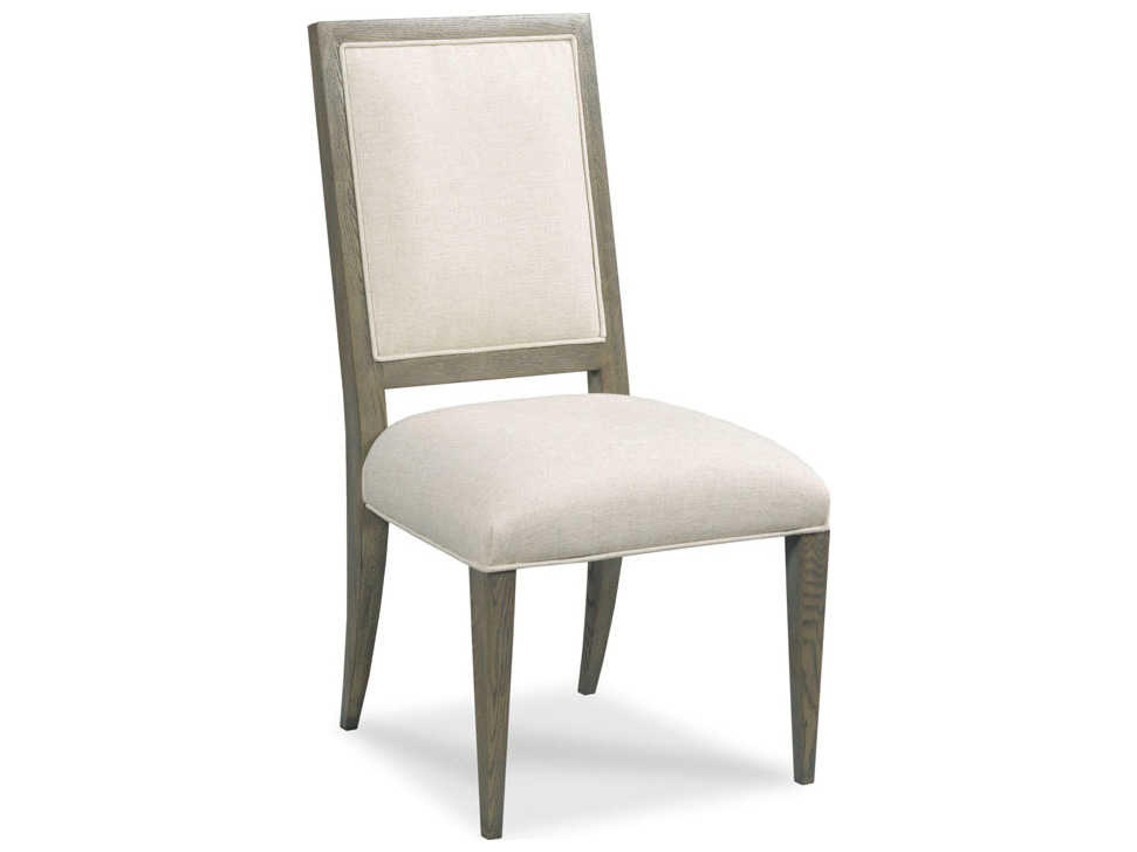 Callisto Side Solid Wood Gray Upholstered Dining Chair