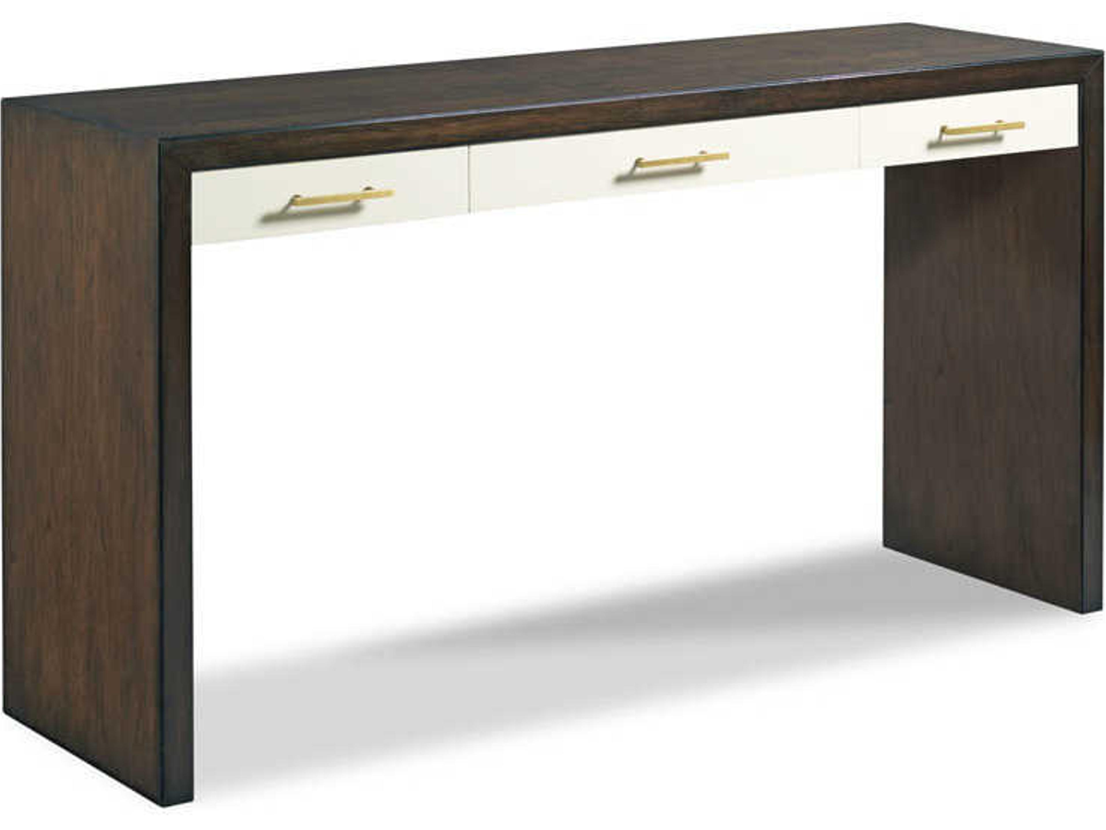 Thomas Rectangular Mink Pearl White Console Table