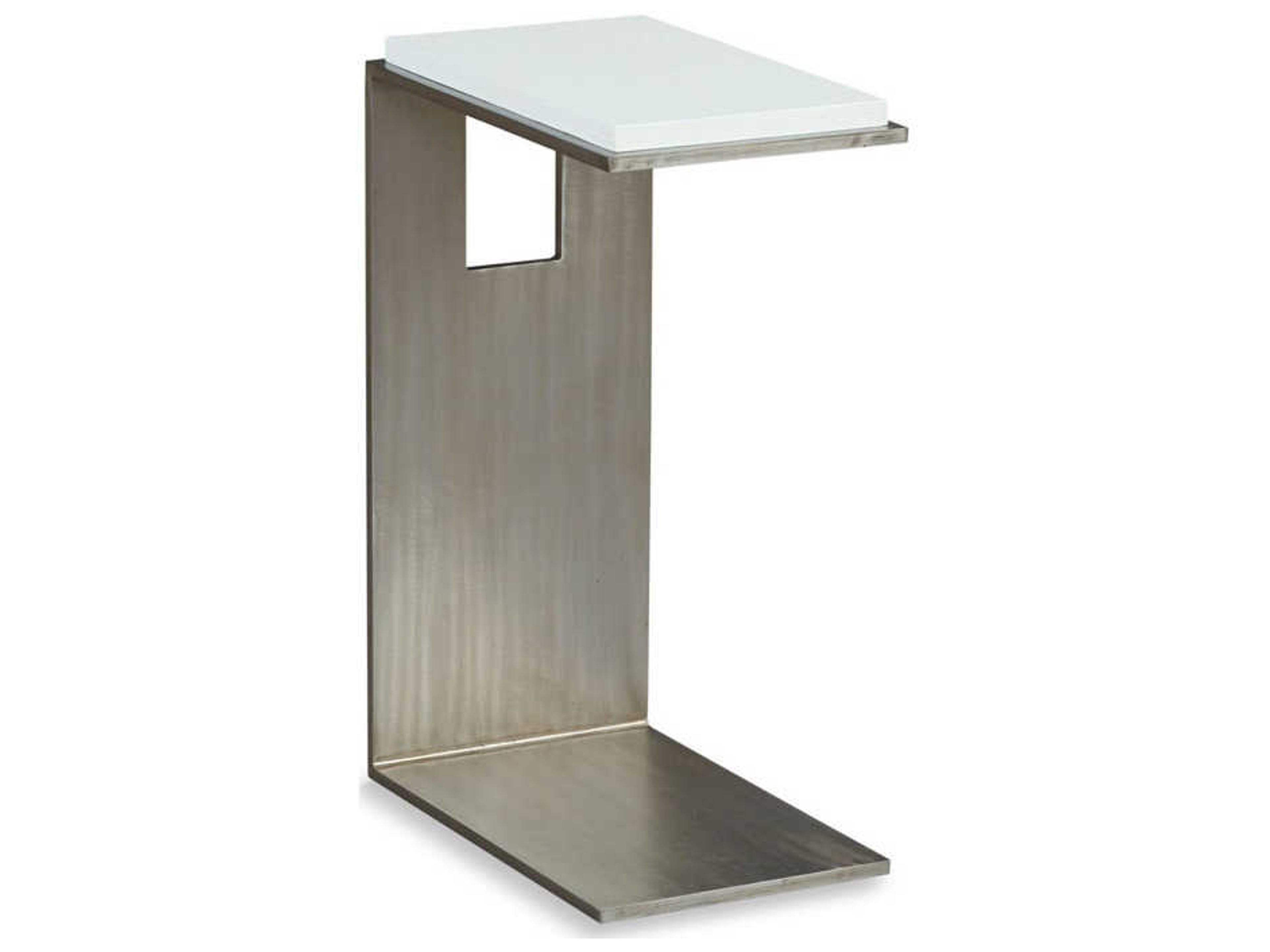 Oleta Rectangular Stone Alabaster End Table