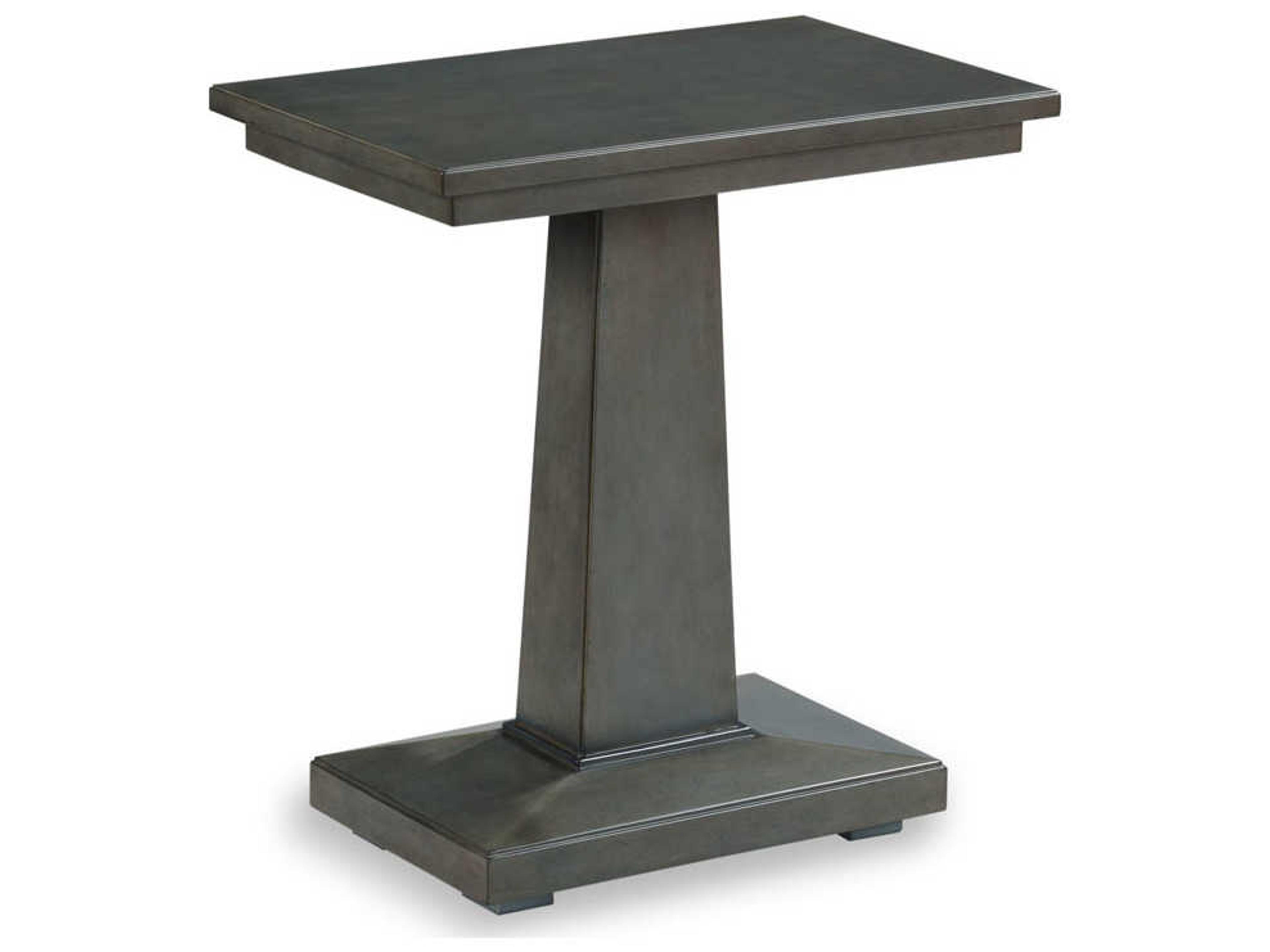 Metropolitan Chairside Rectangular Charcoal End Table