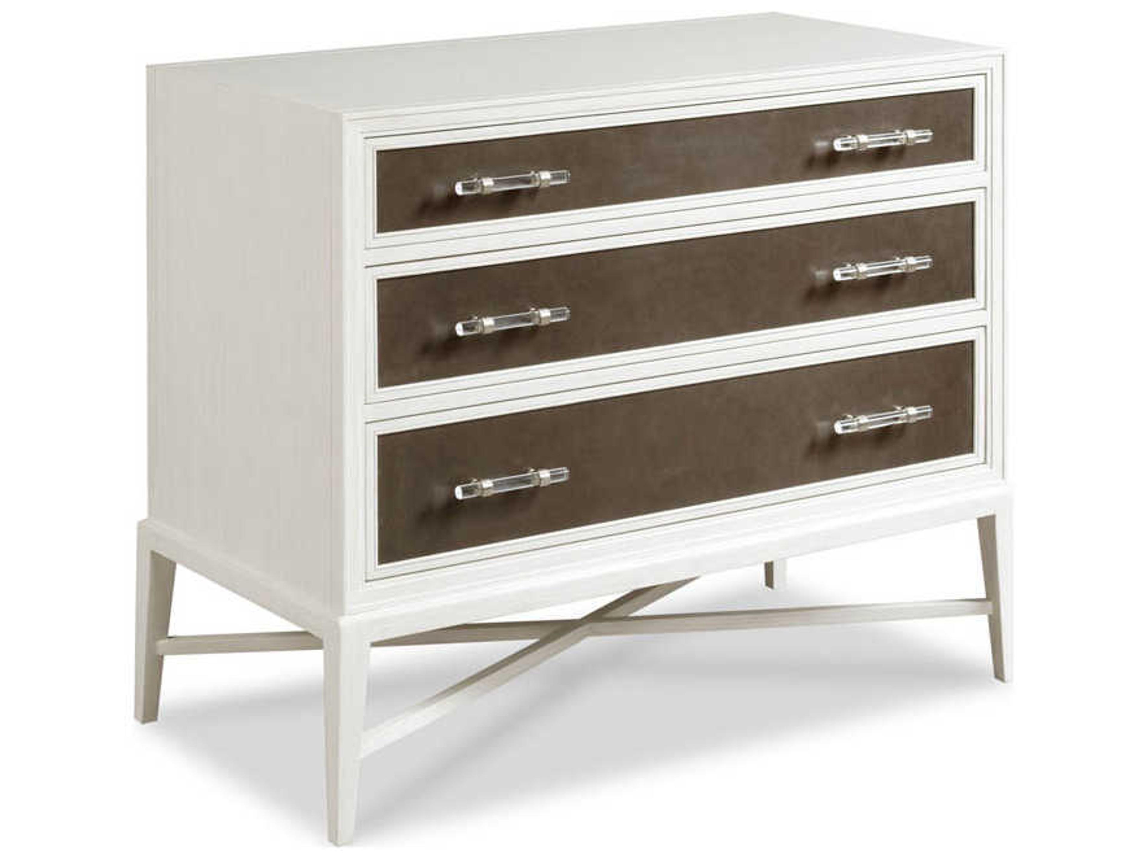 3-Drawers Carrara White Accent Chest