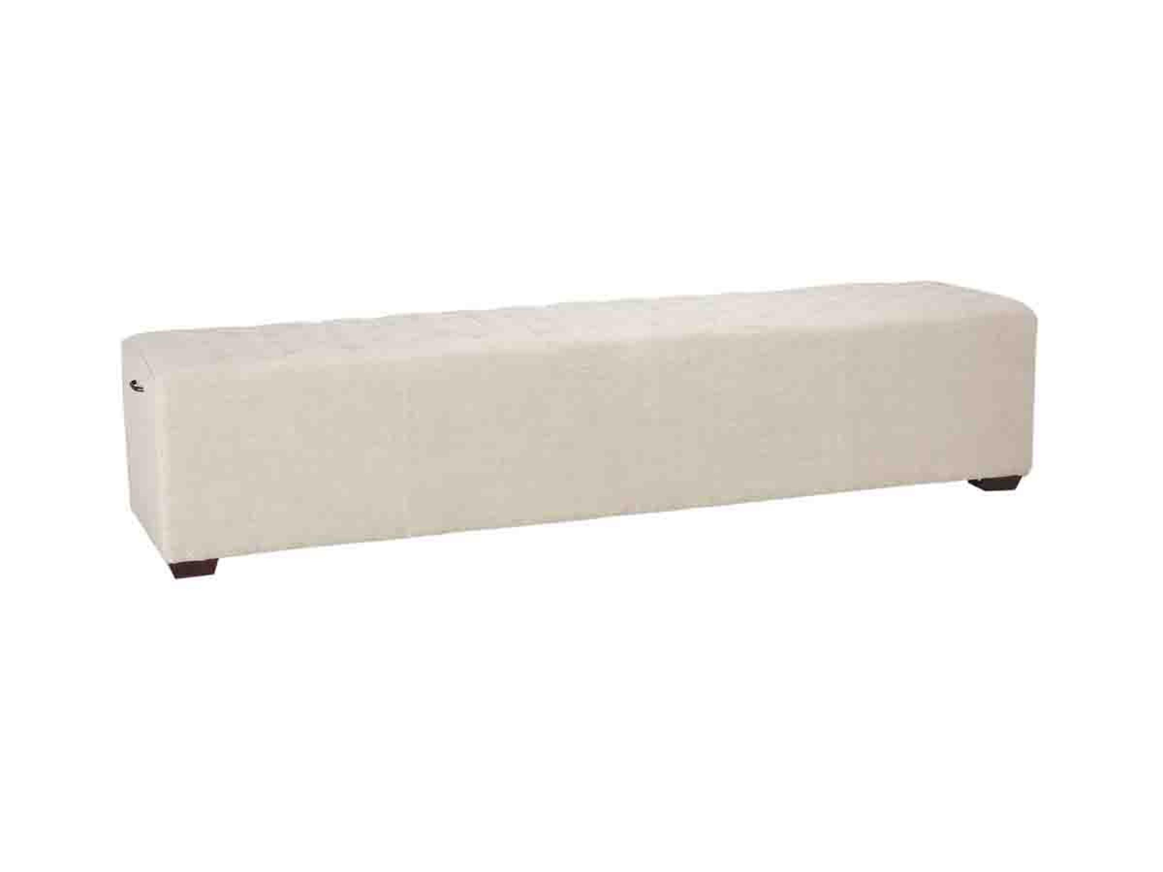 Arabella Beige Antique Bronze Upholstered Accent Bench