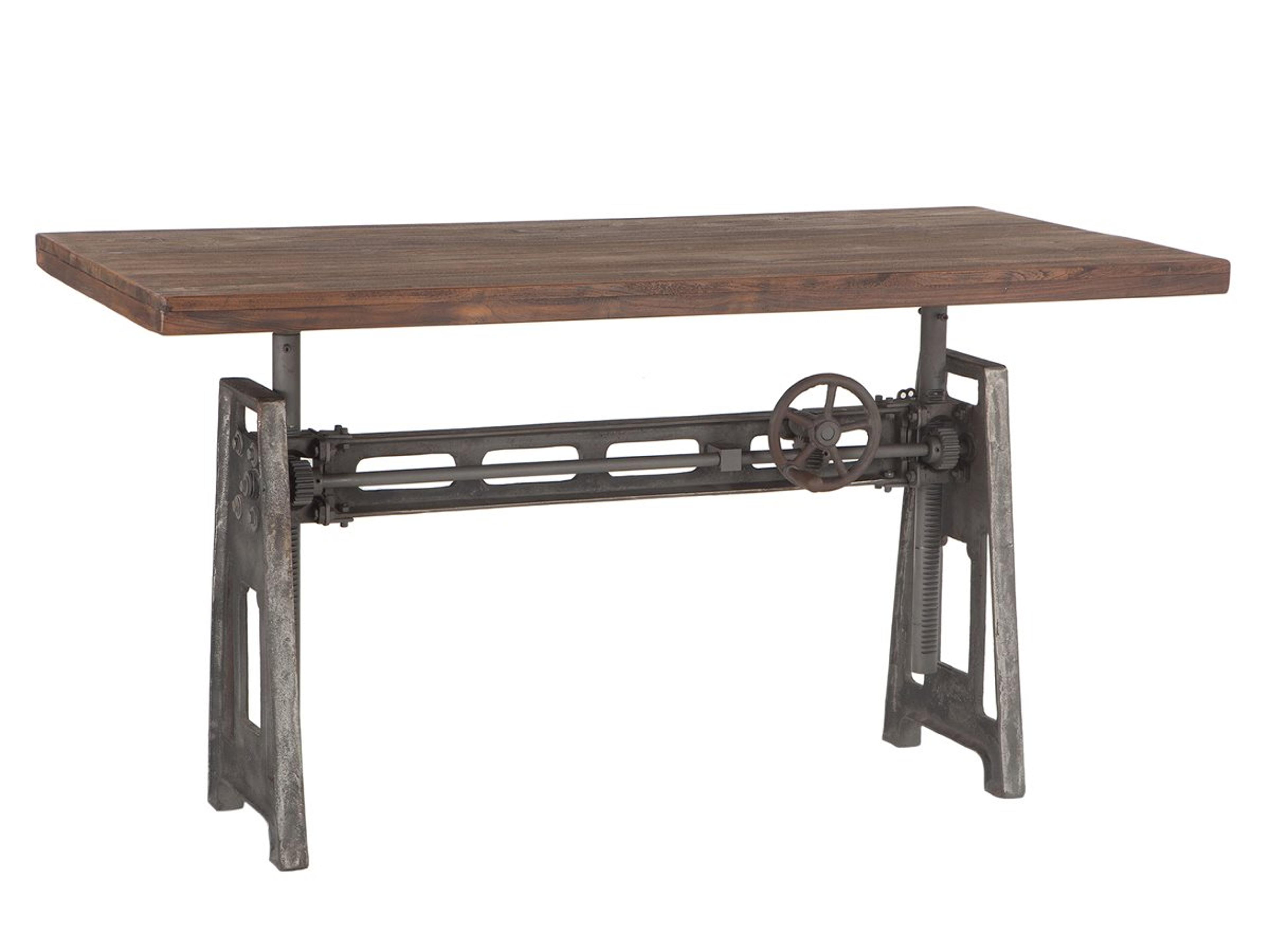 Artezia Weathered Gray Teak Wood Computer Desk