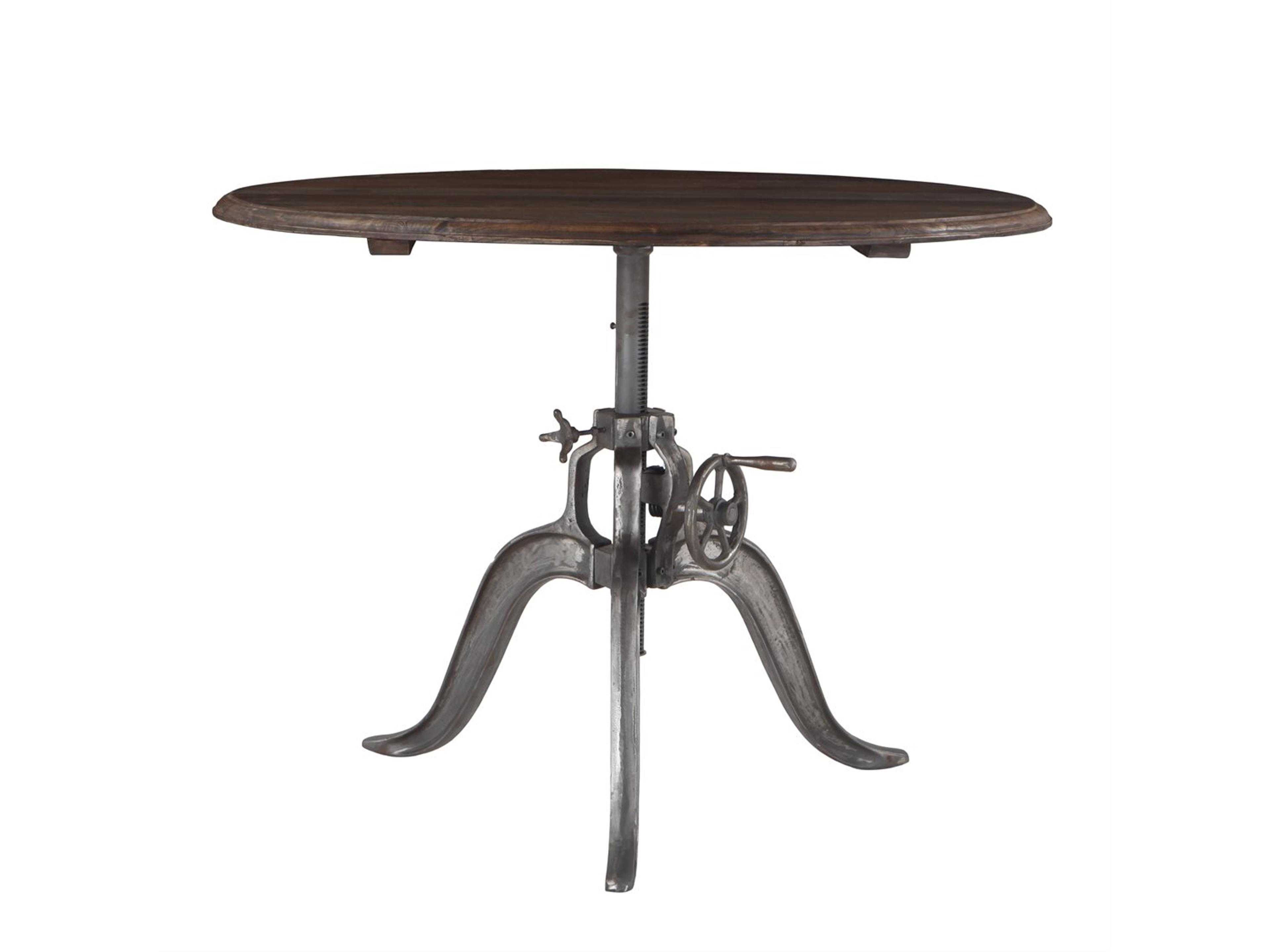 Artezia Round Wood Weathered Gray Dining Table