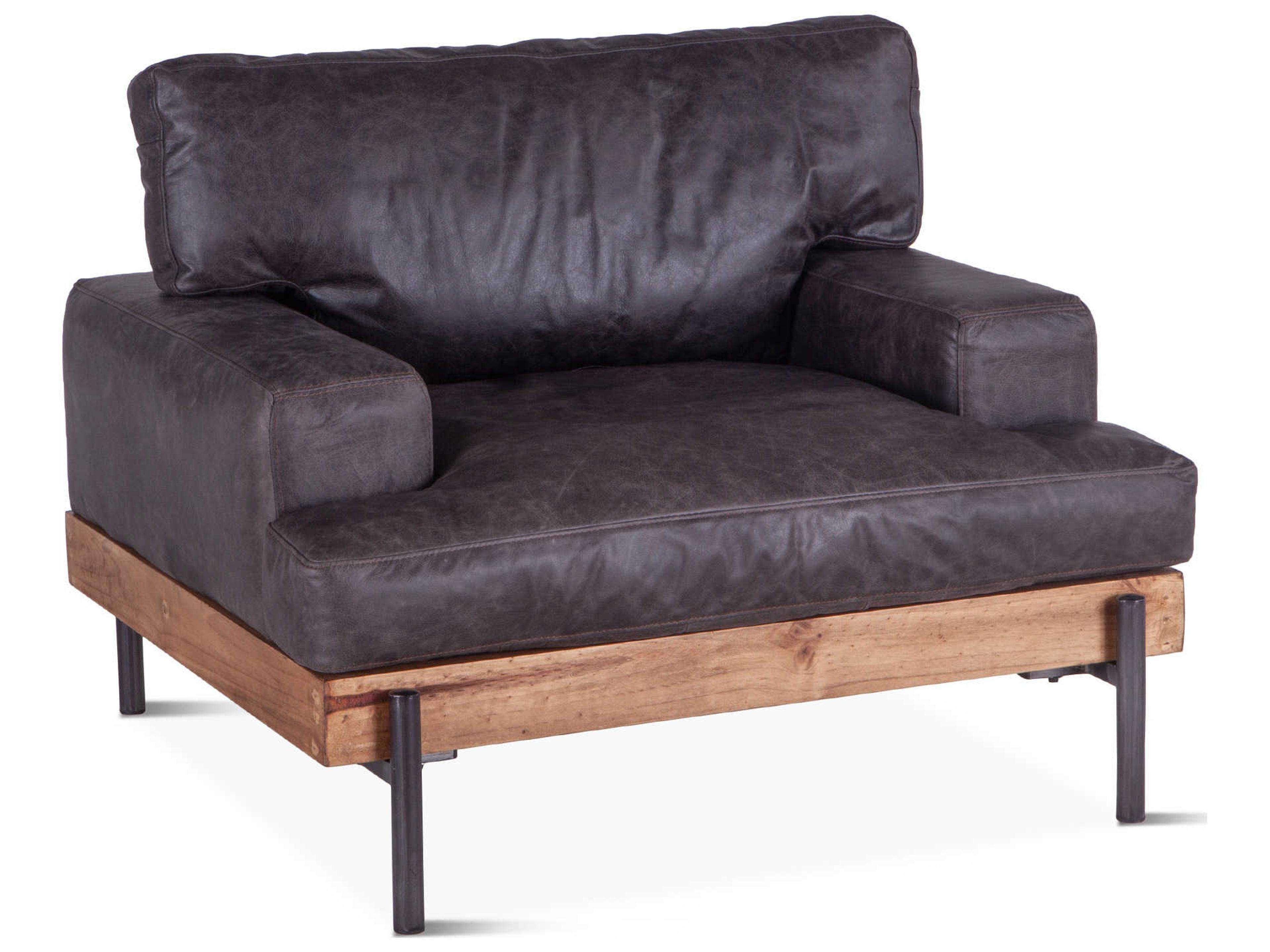 Chiavari Brown Leather Accent Chair