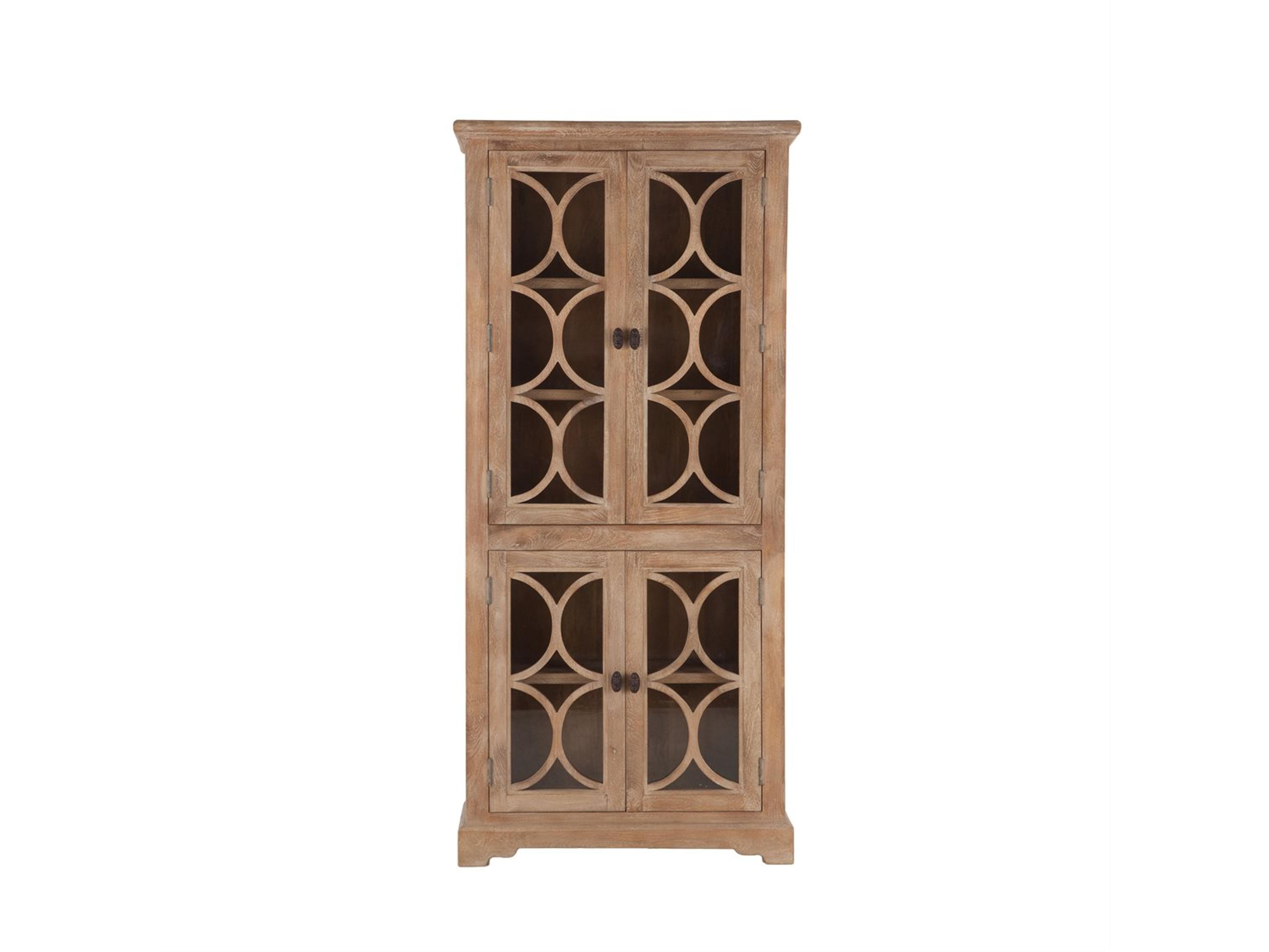 World Interiors Pengrove Mango Wood Antique Oak Display Cabinet