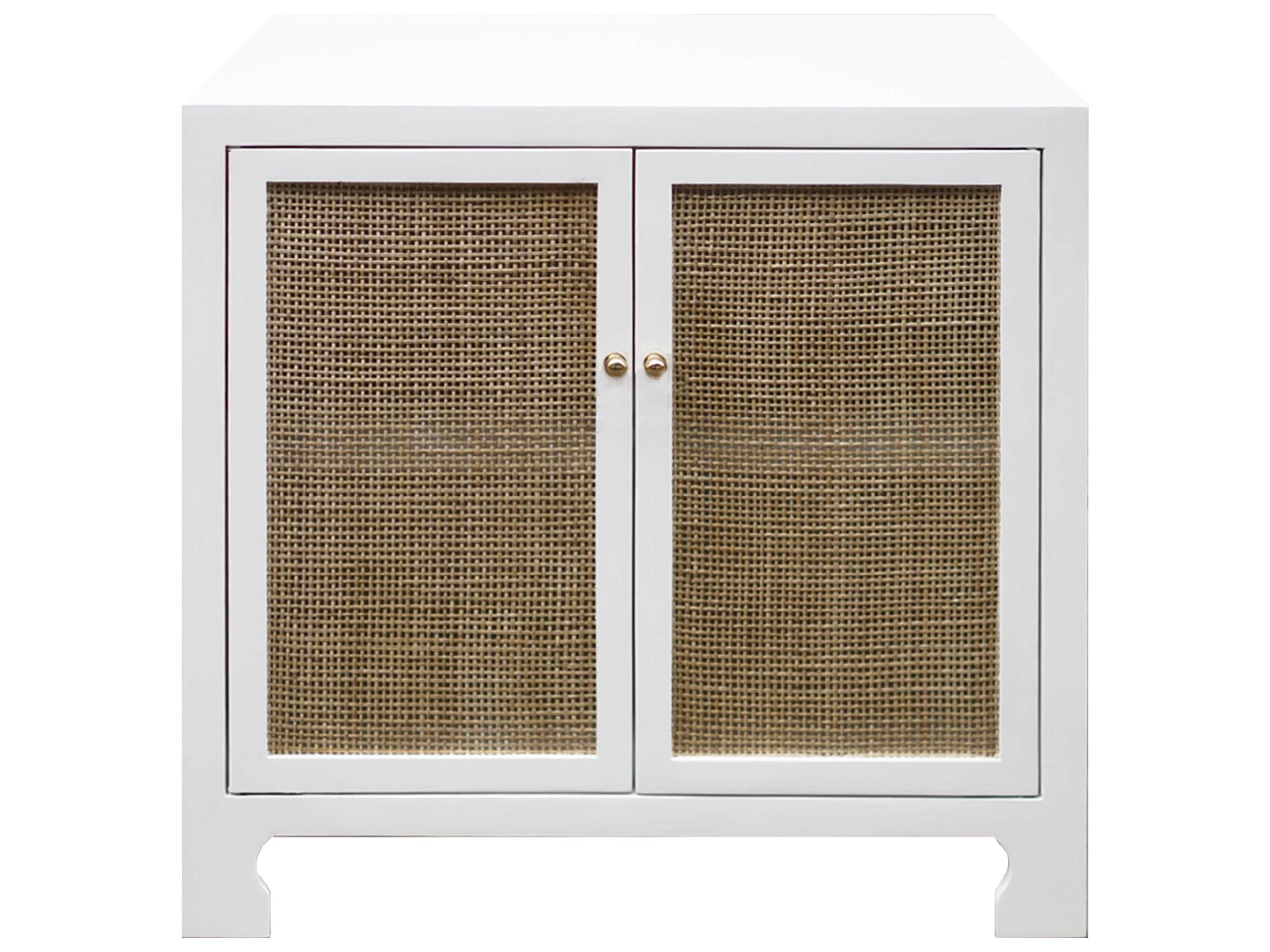 Worlds Away White Lacquer Accent Chest