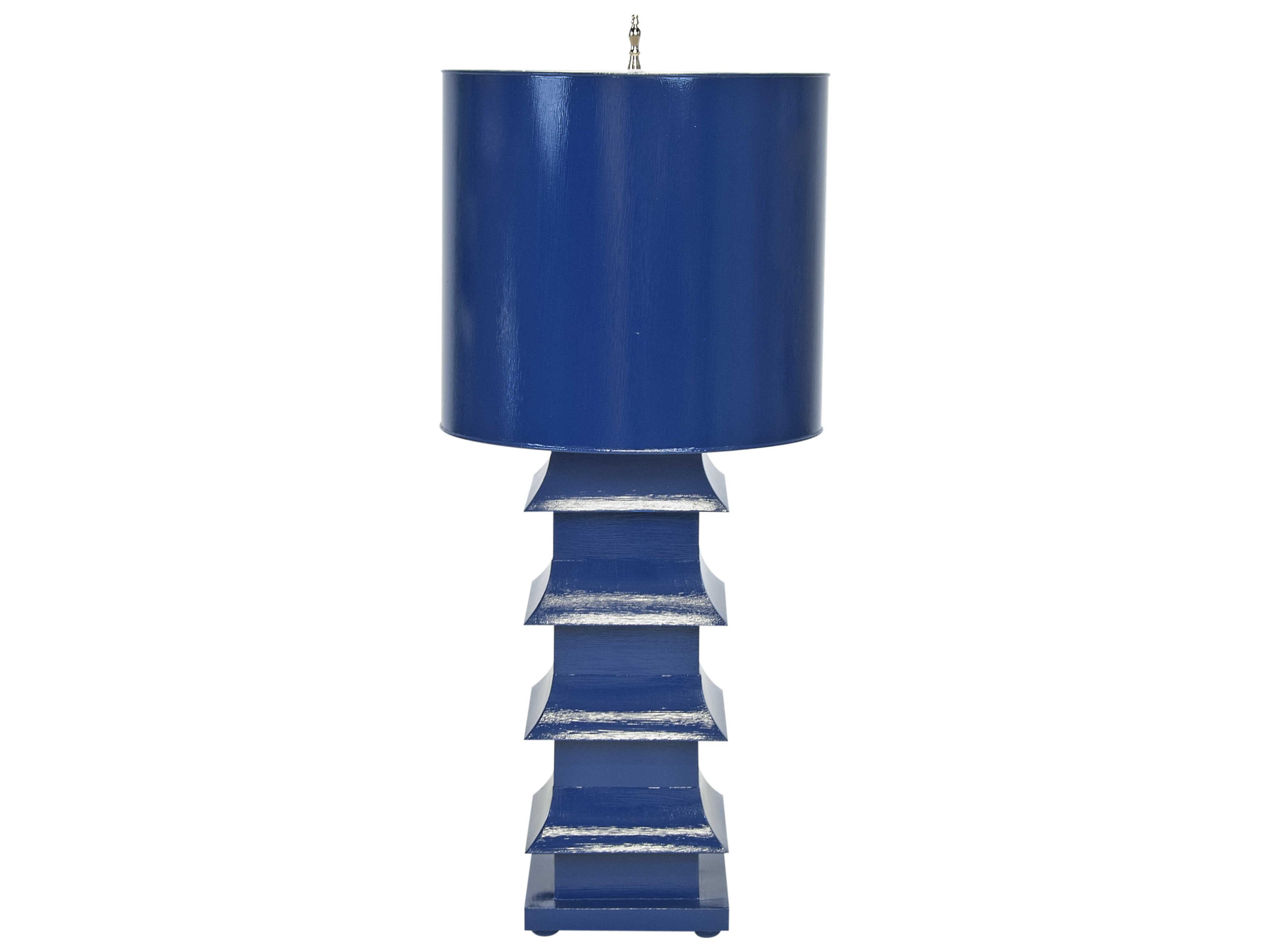 Worlds Away Blue Buffet Lamp