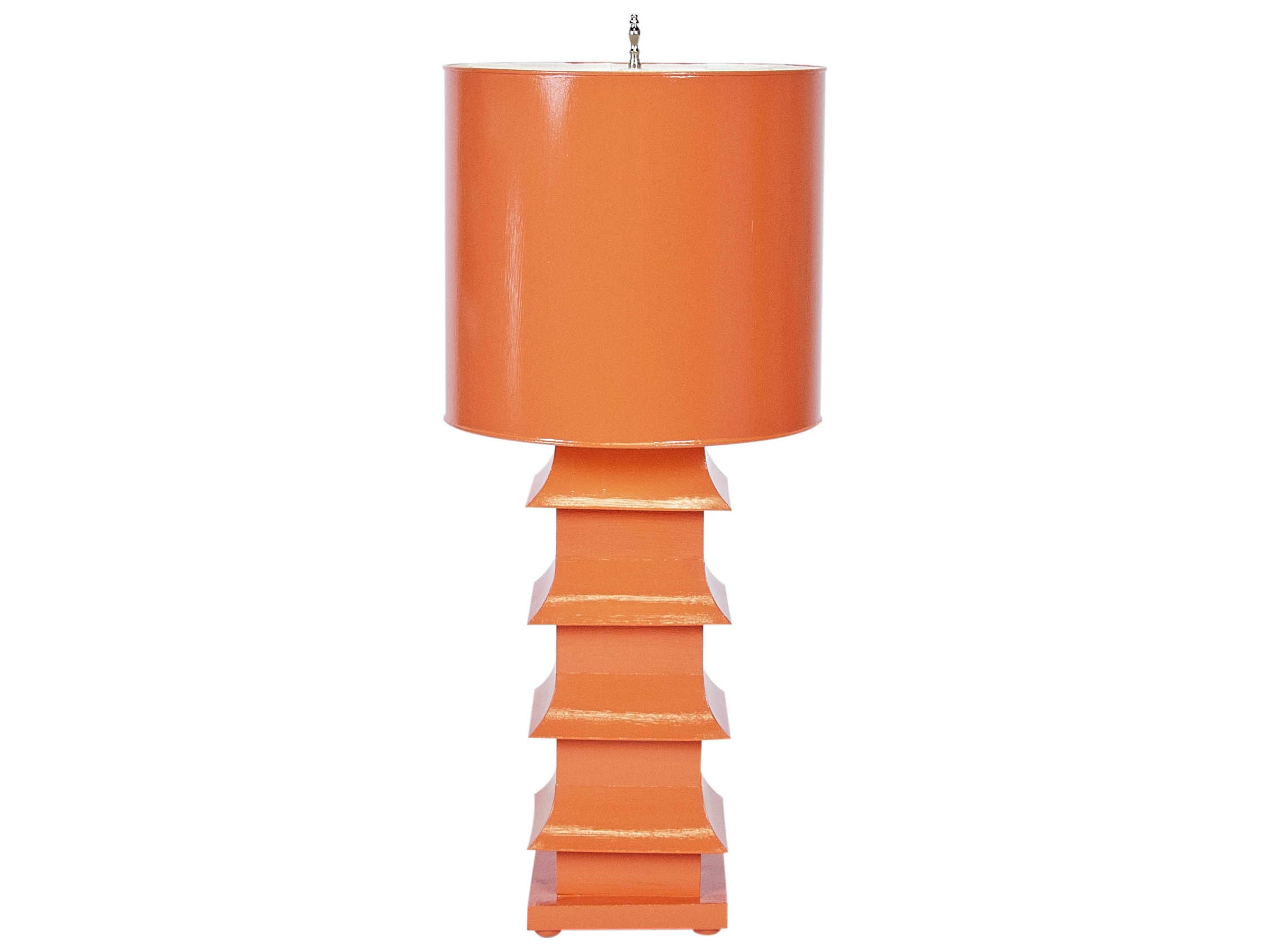 Worlds Away Orange Buffet Lamp