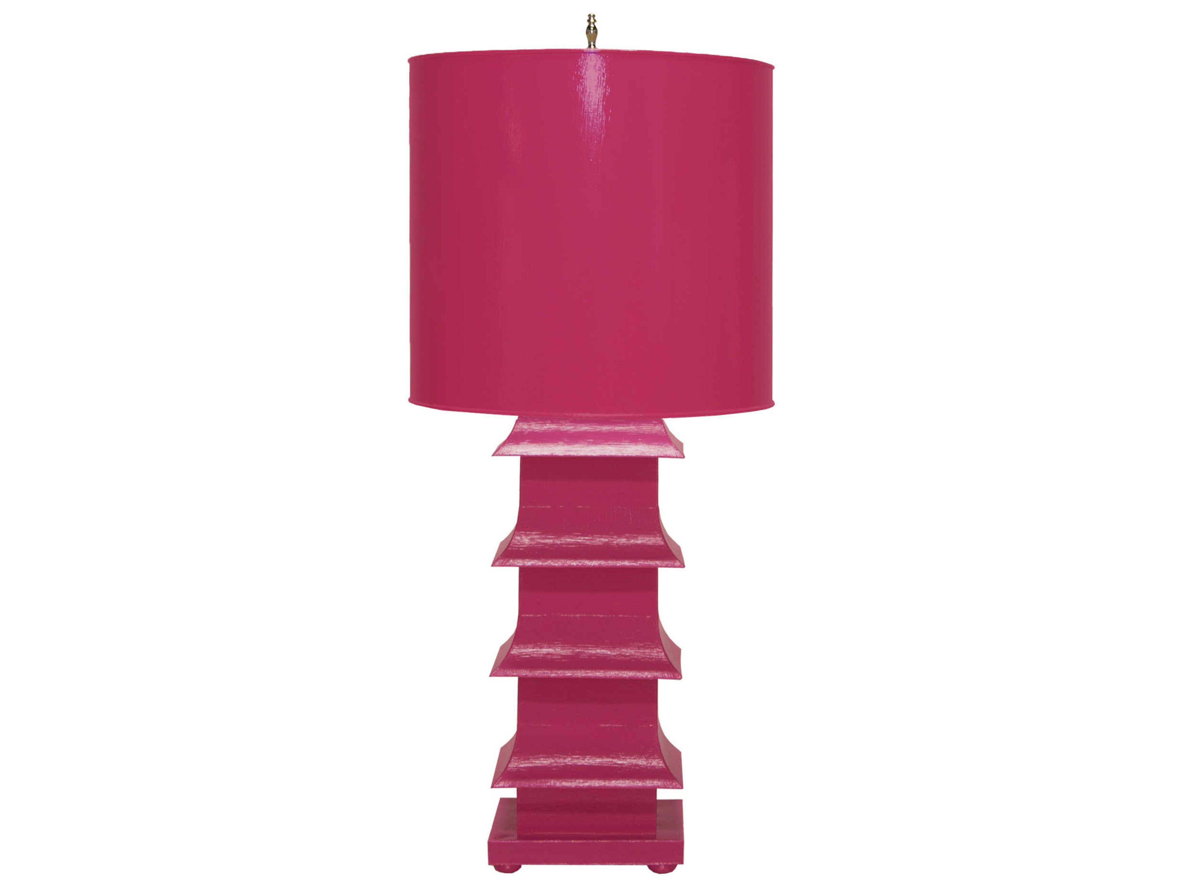 Worlds Away Pink Buffet Lamp