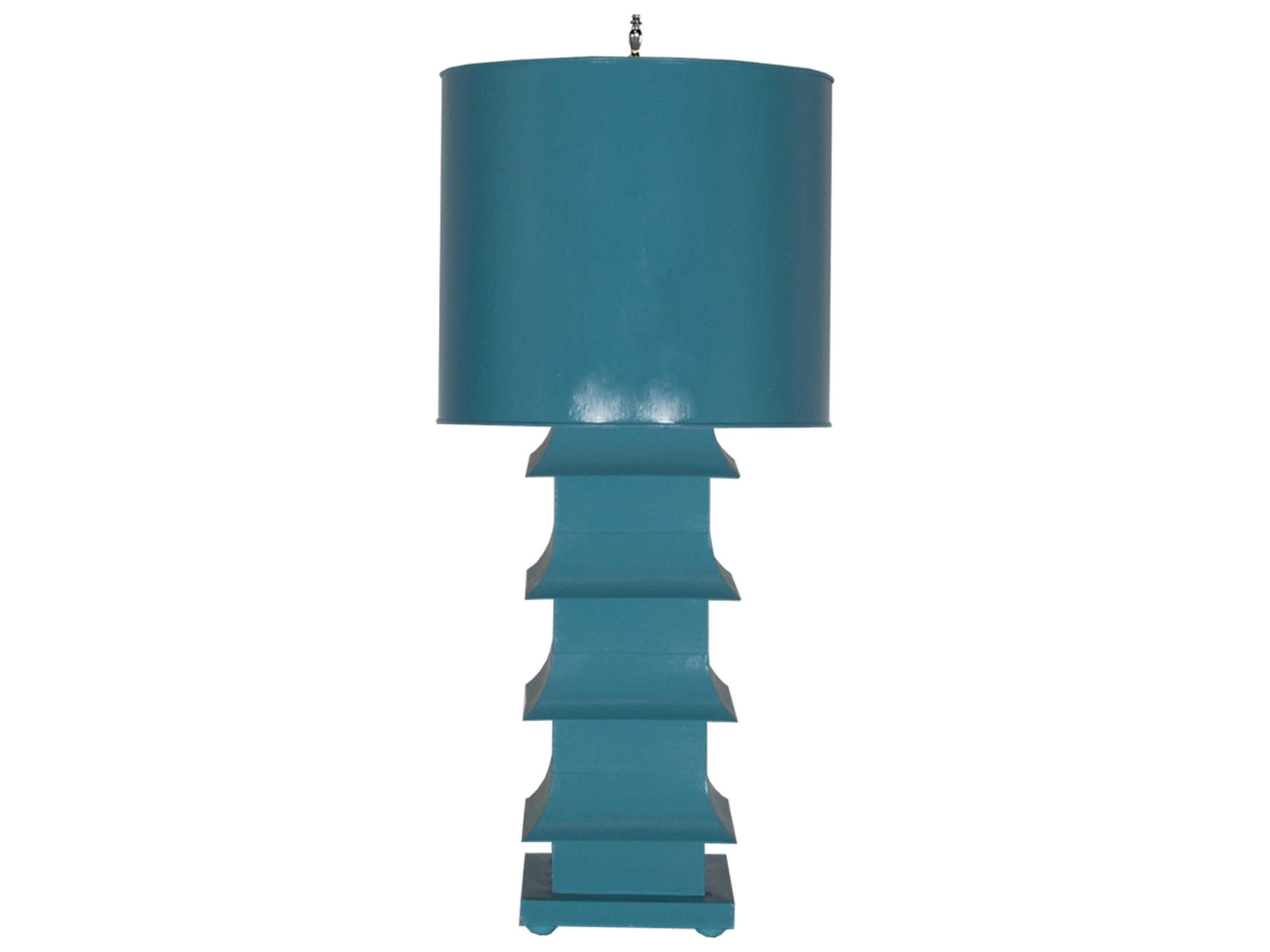 Worlds Away Blue Buffet Lamp