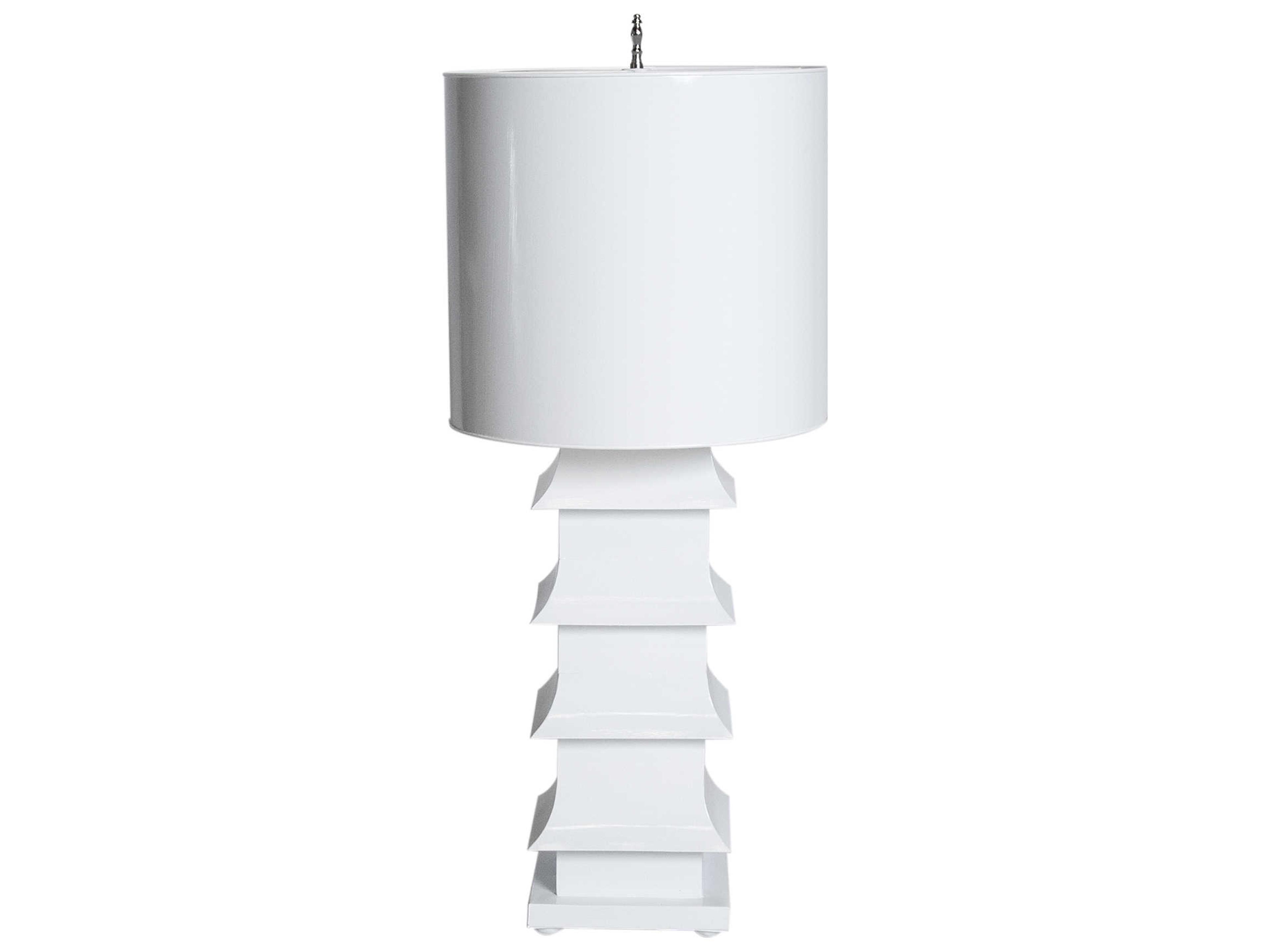 Worlds Away White Buffet Lamp