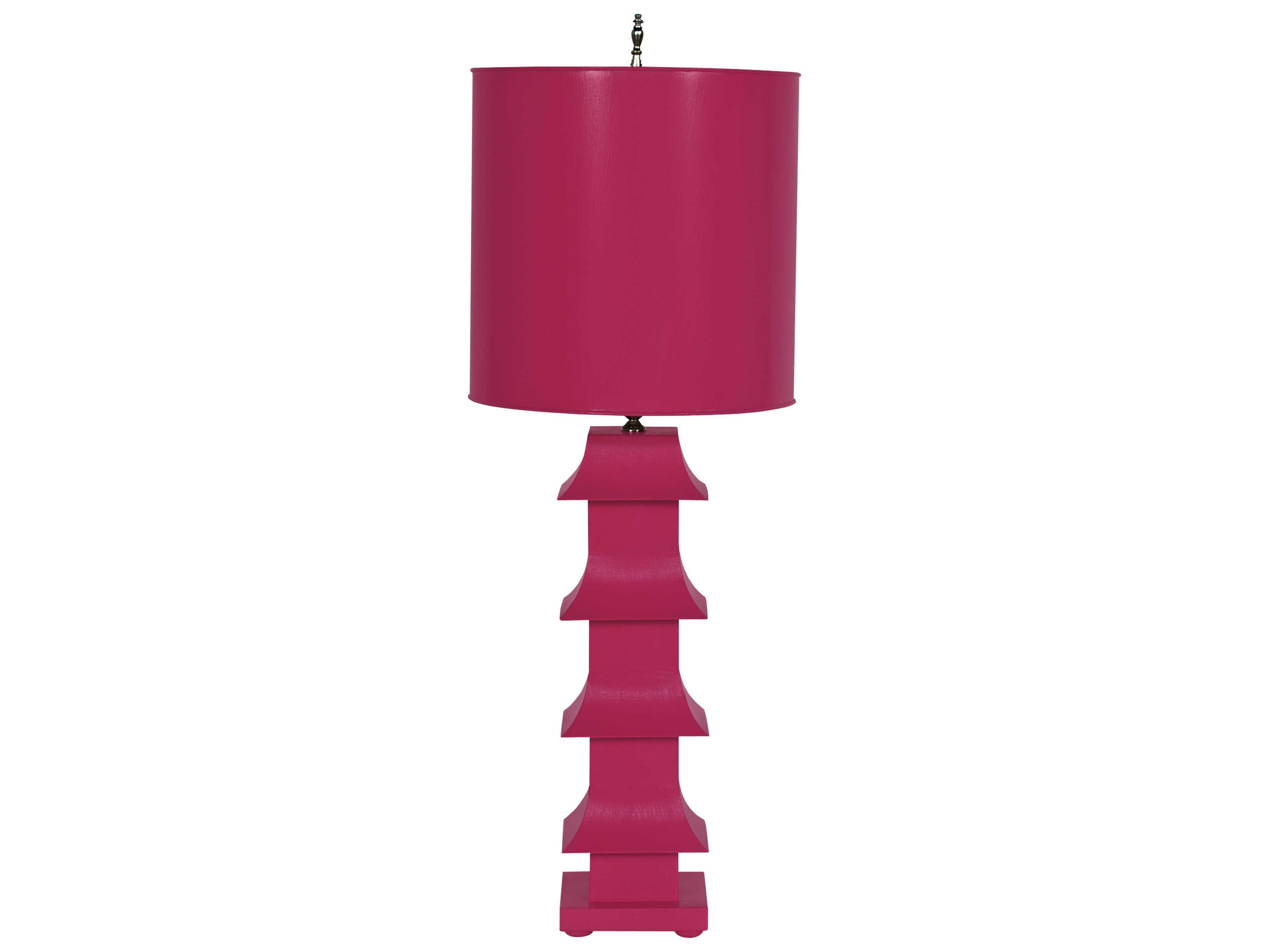 Worlds Away Pink Buffet Lamp