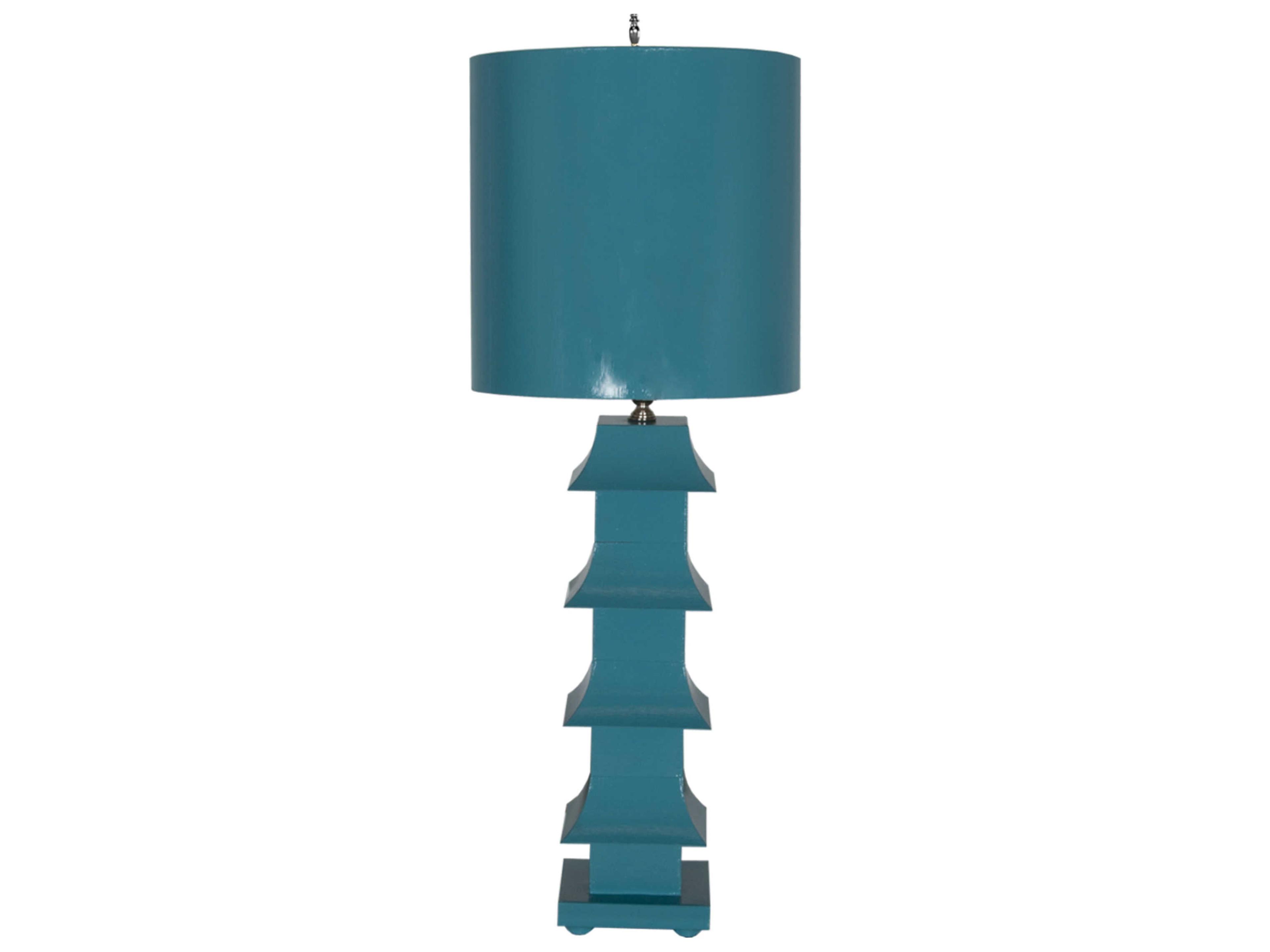Worlds Away Blue Buffet Lamp