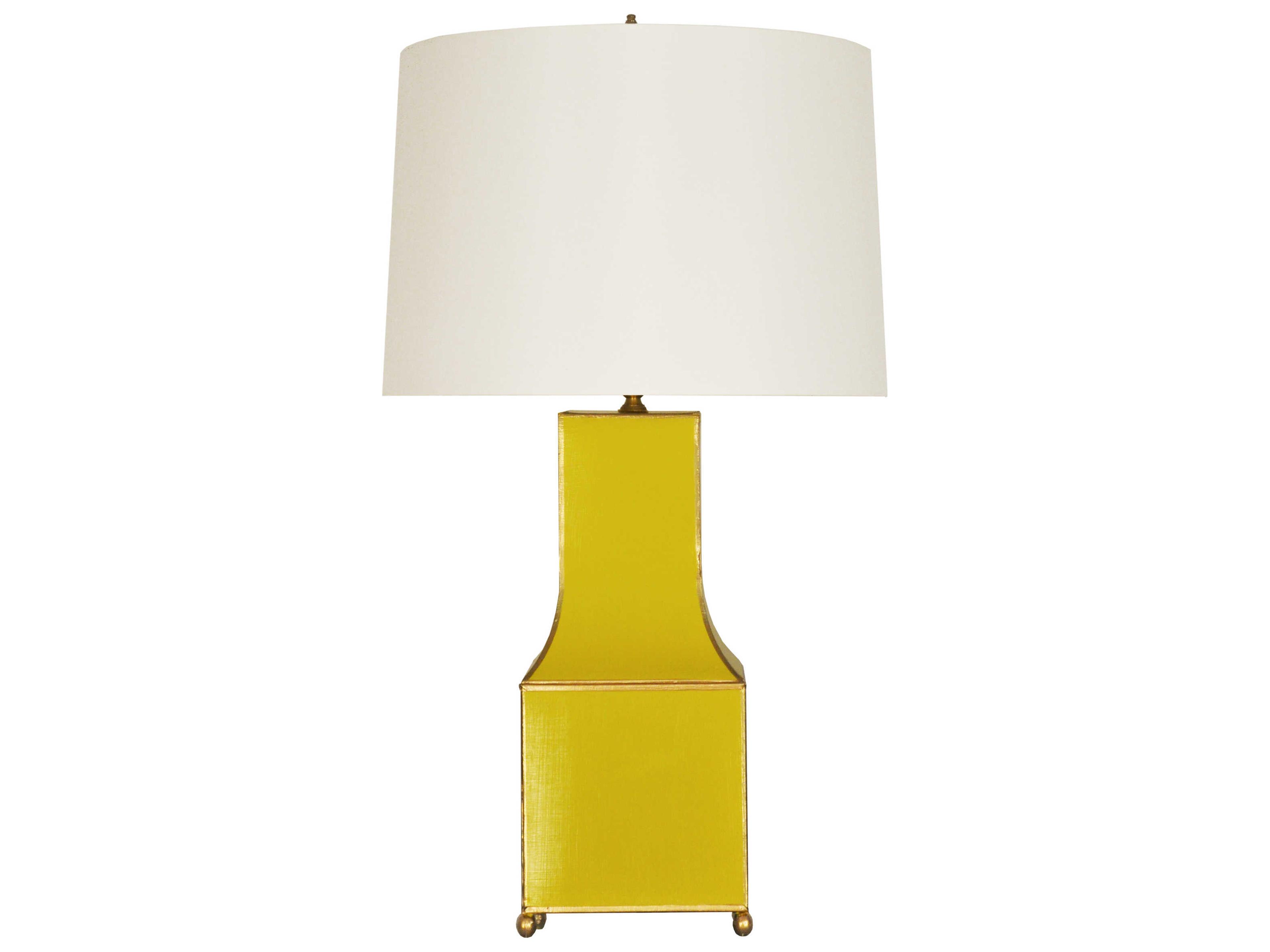 Worlds Away Yellow Buffet Lamp