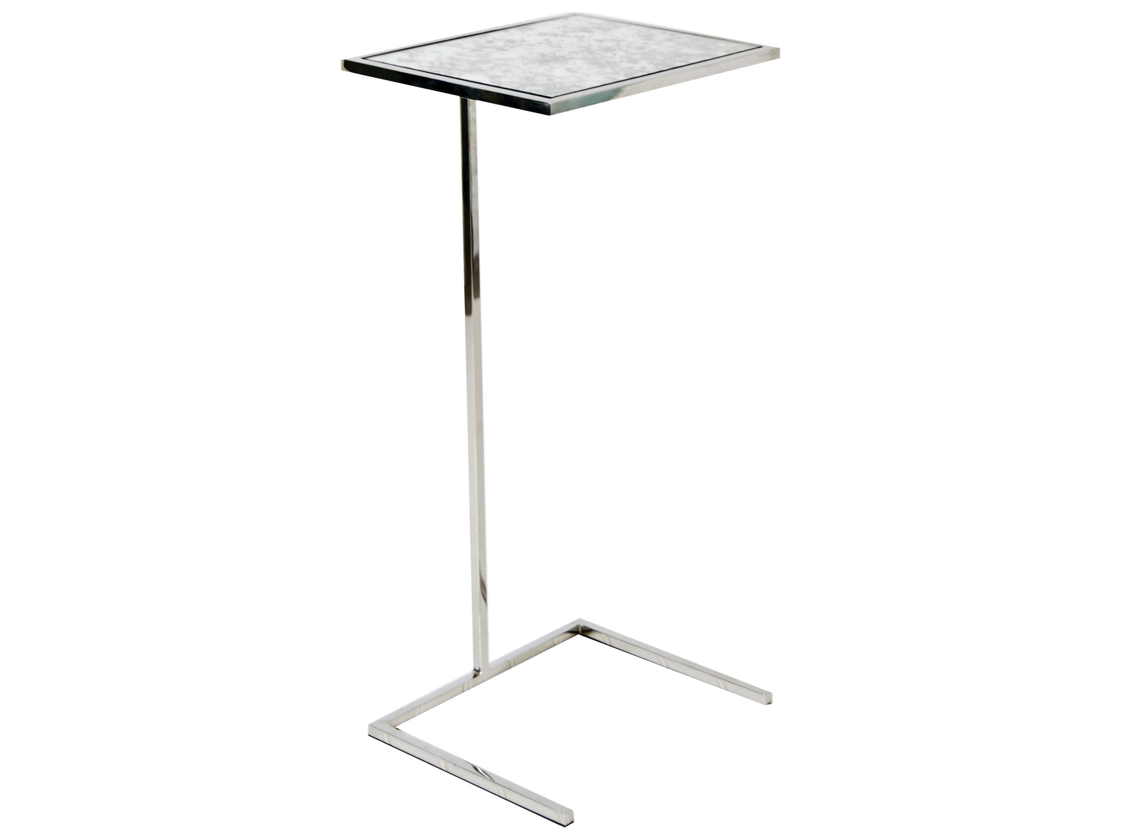 Worlds Away Rectangular Glass End Table