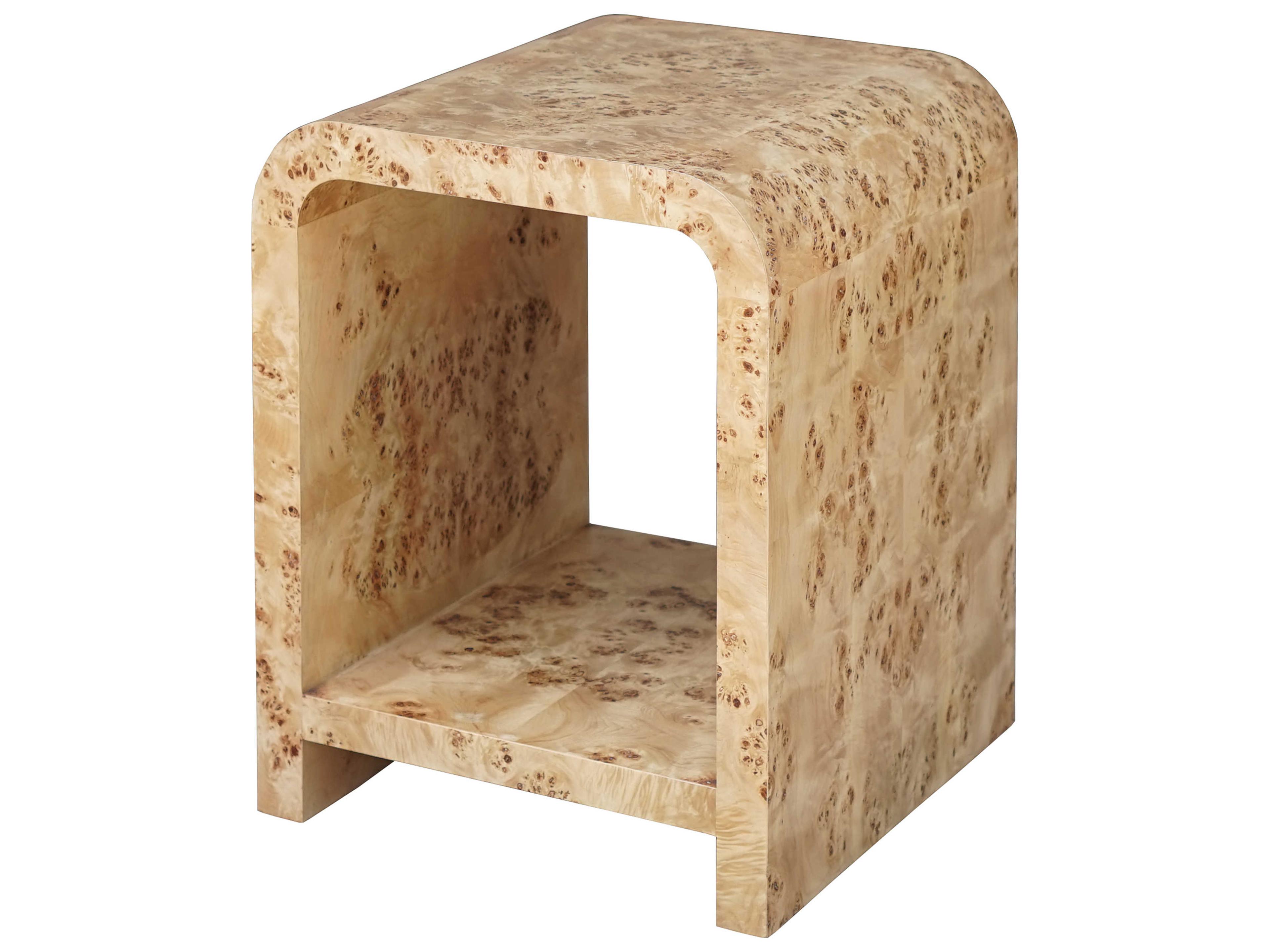 Worlds Away Square Wood End Table