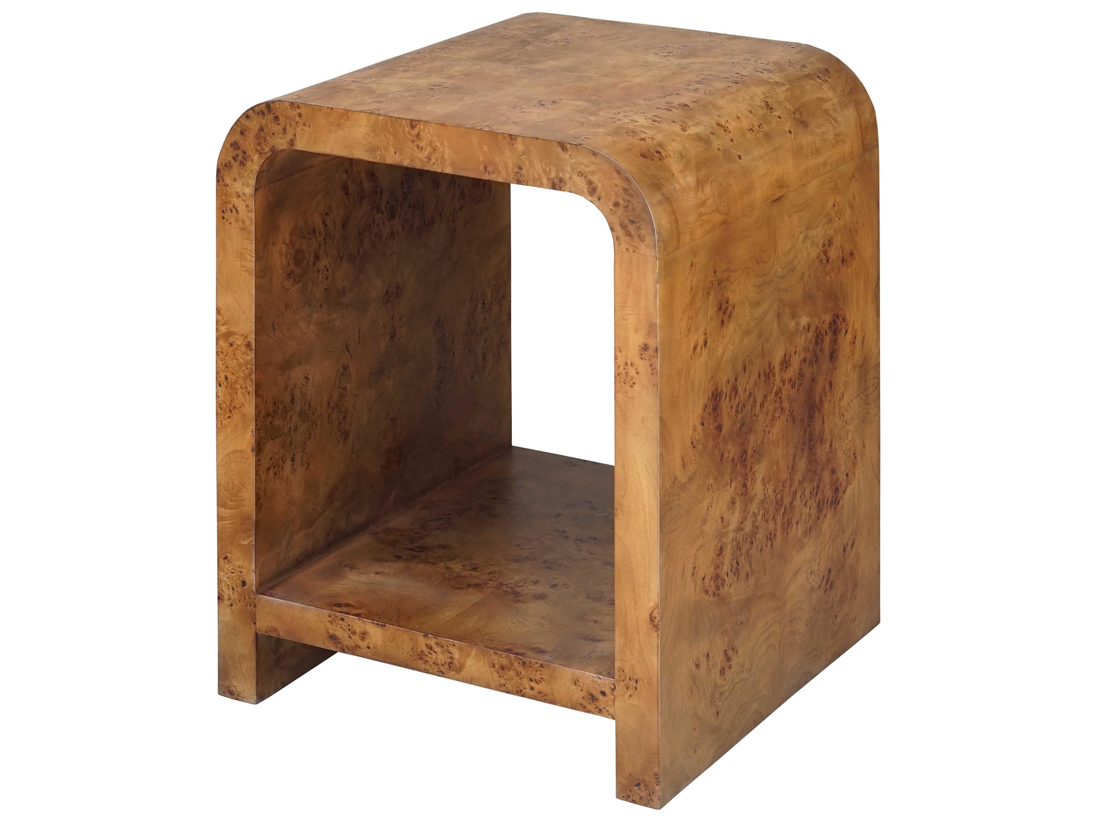 Worlds Away Square Wood End Table