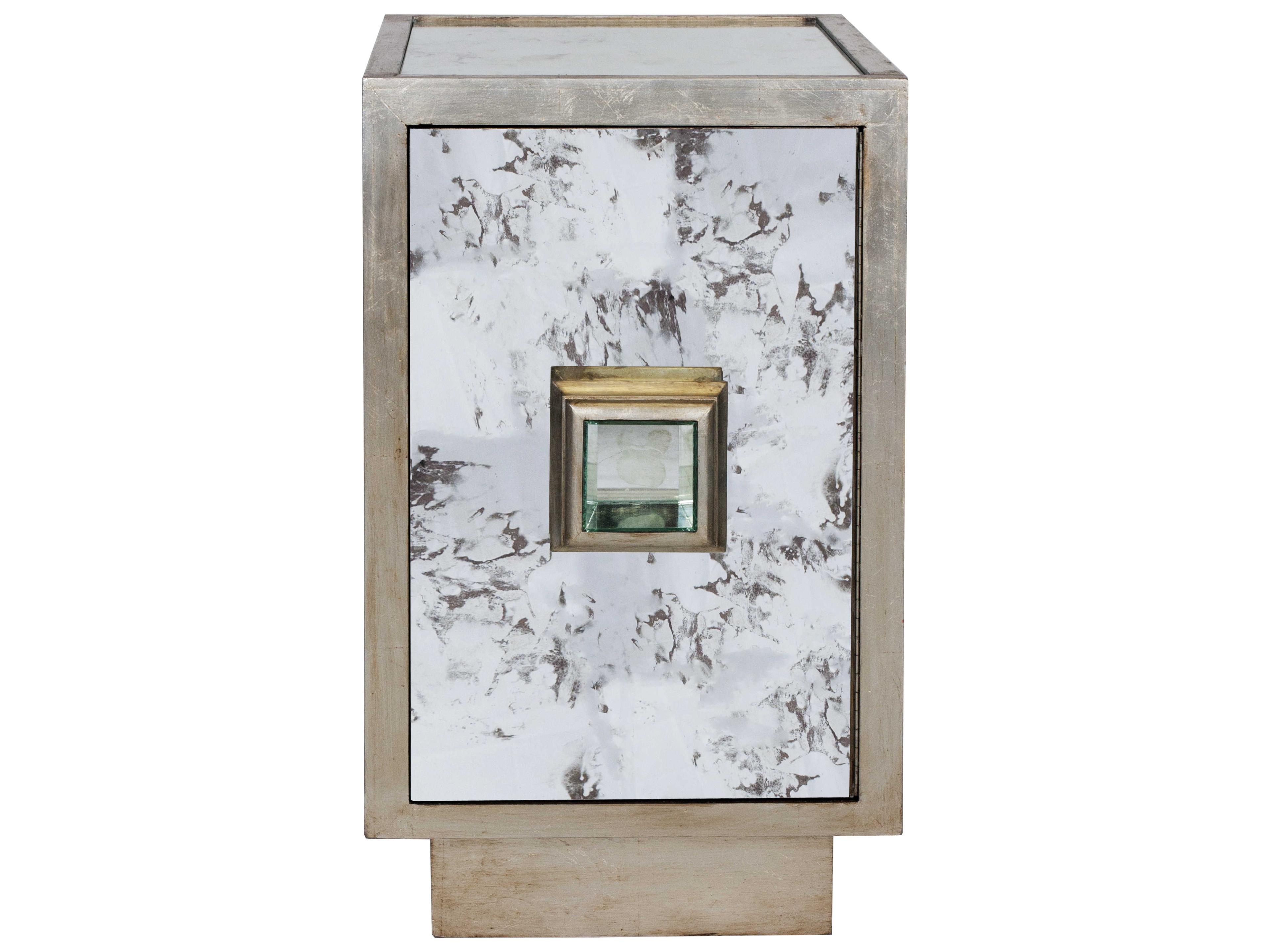 Worlds Away Rectangular Glass End Table