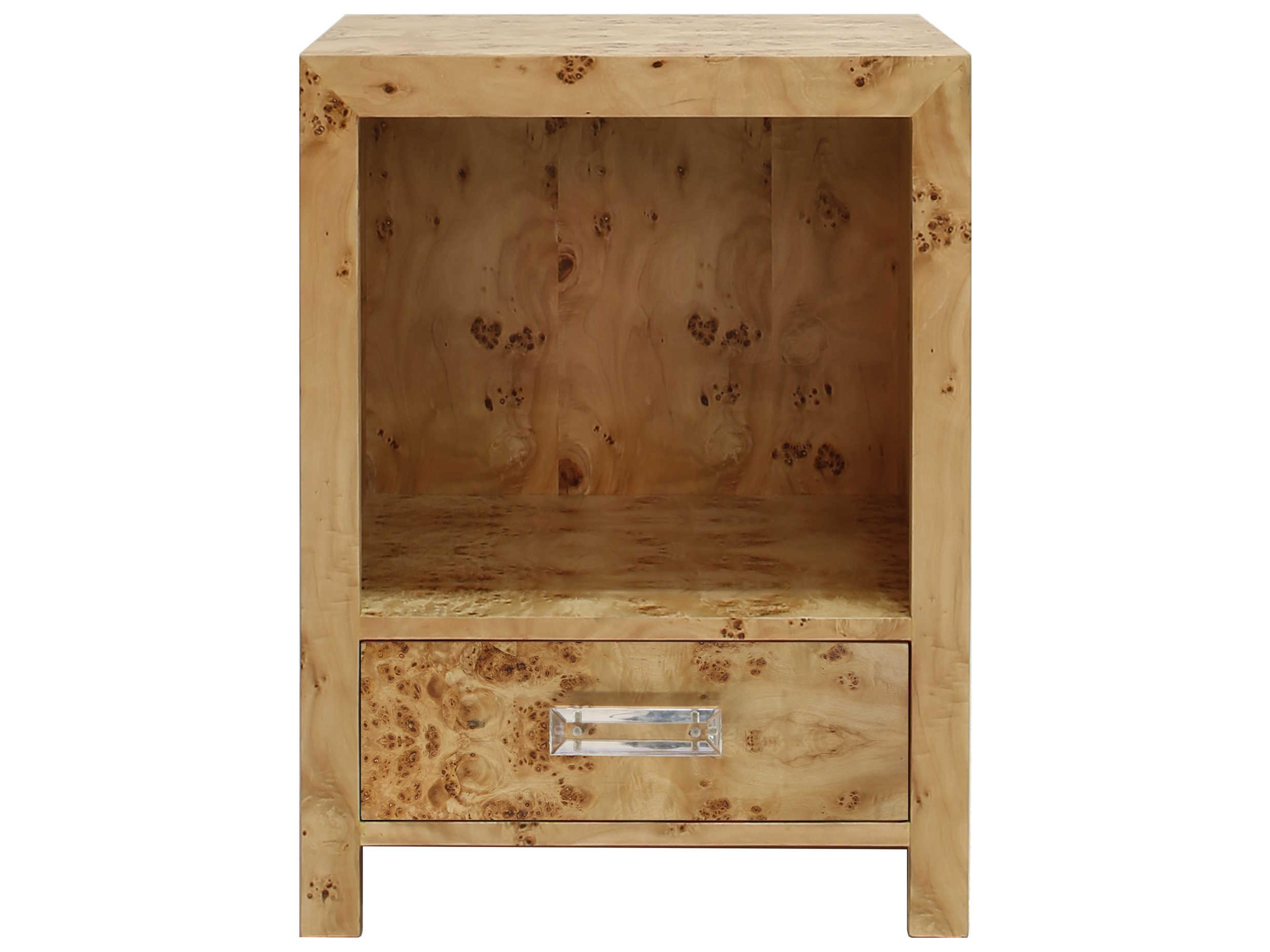 Worlds Away Winnie Rectangular Wood Brown End Table