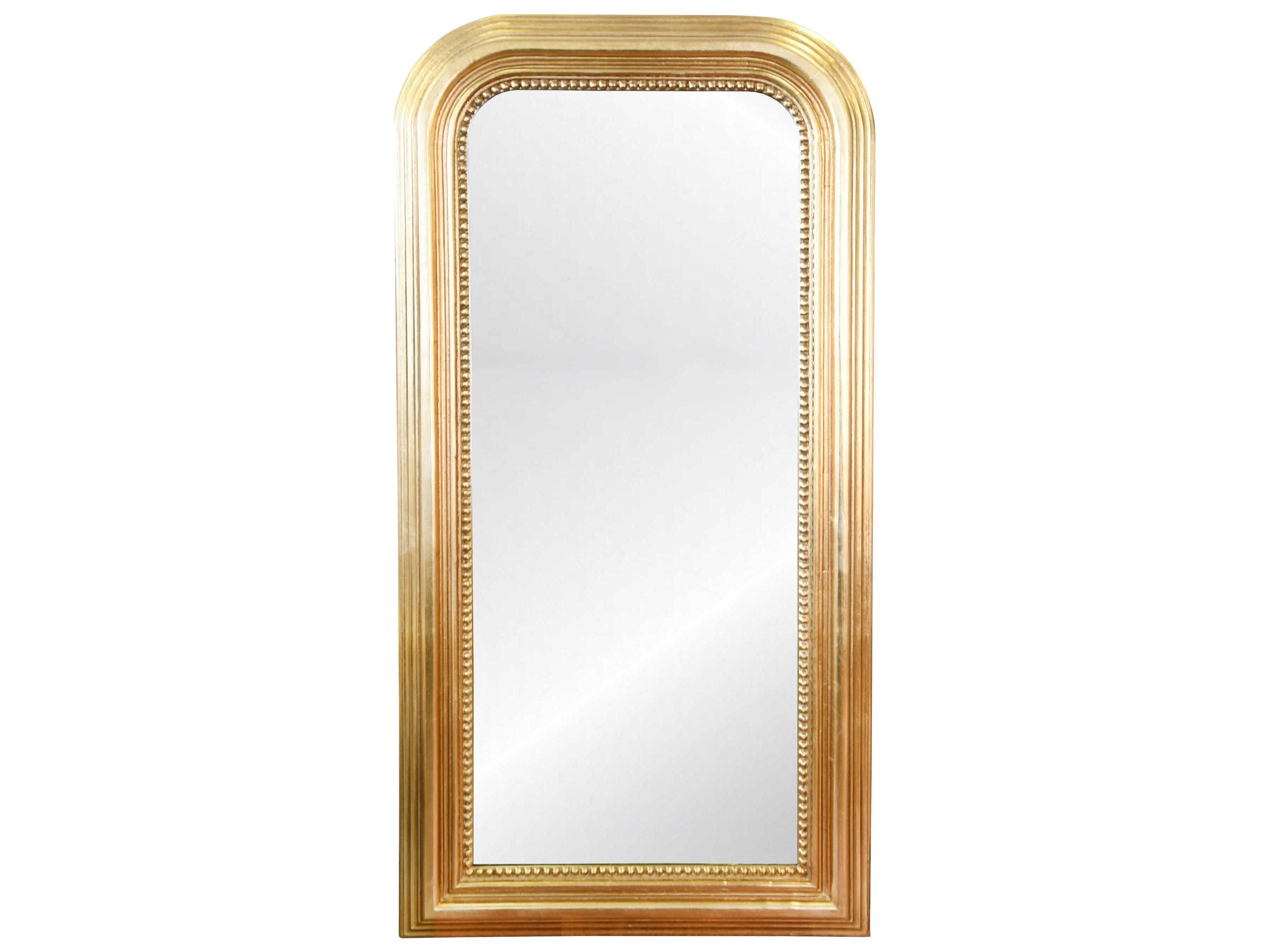 Gold Leaf Rectangular Floor Mirror