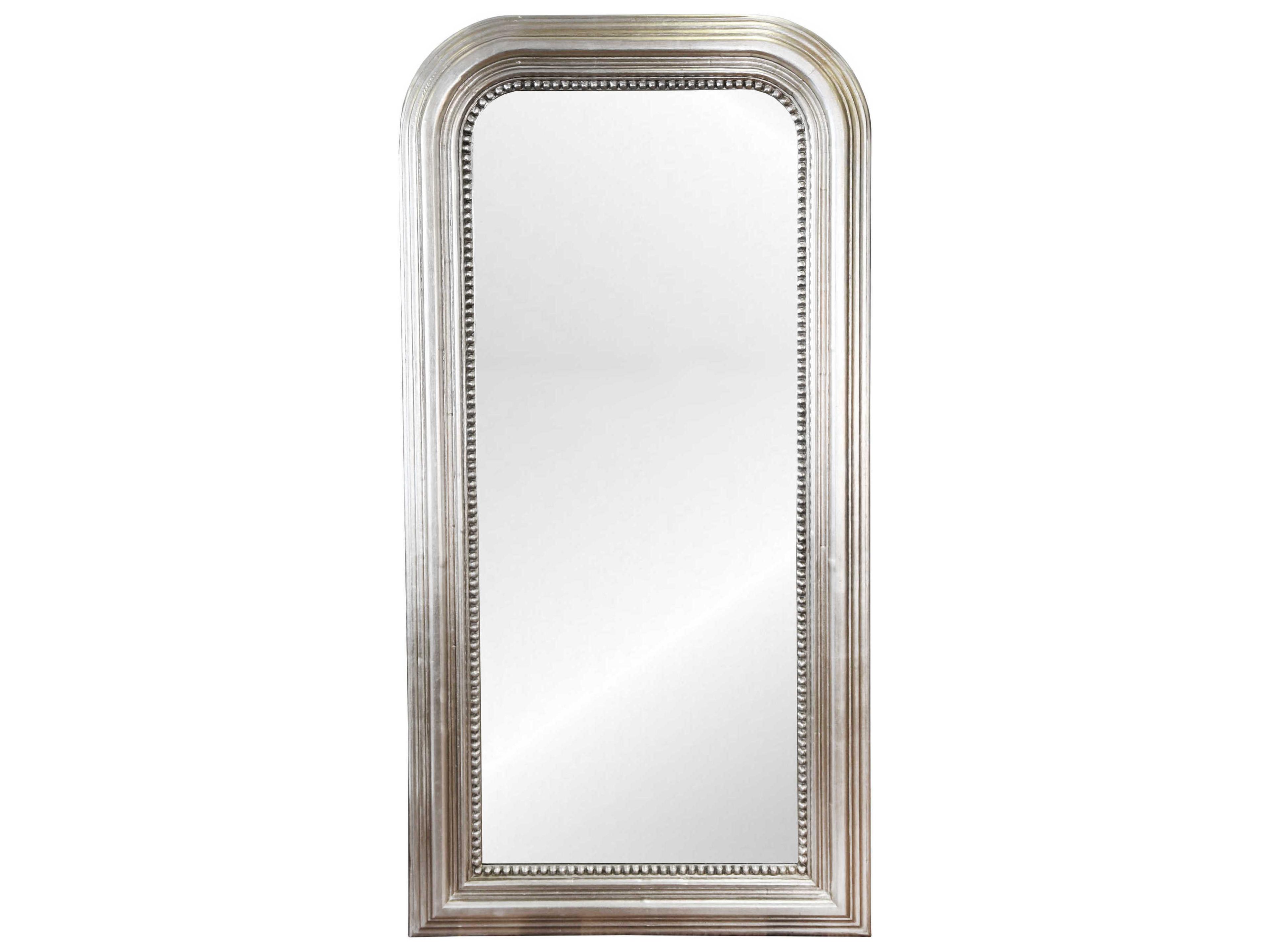 Silver Leaf Rectangular Floor Mirror