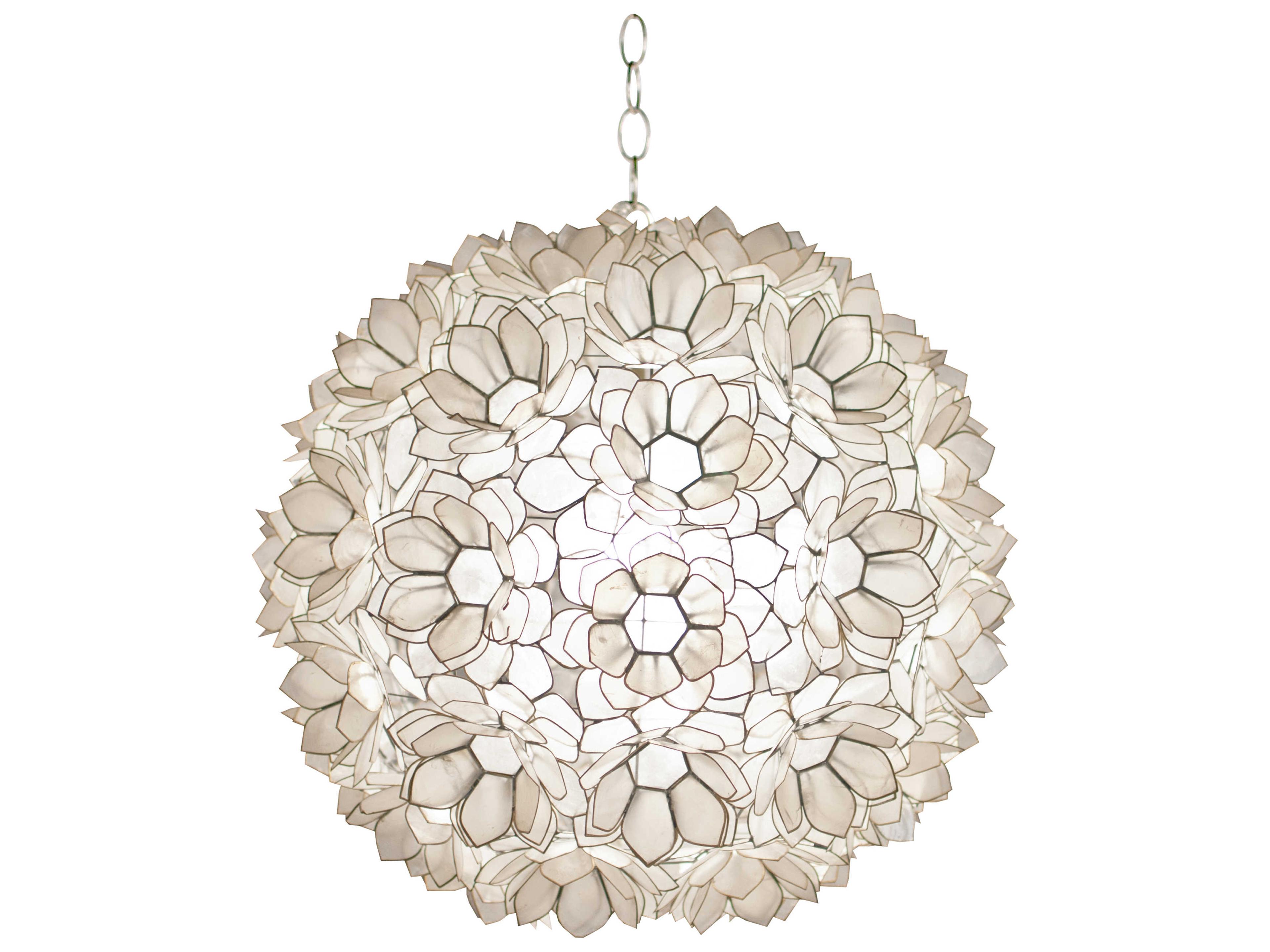 1-Light White Geometric Globe Pendant