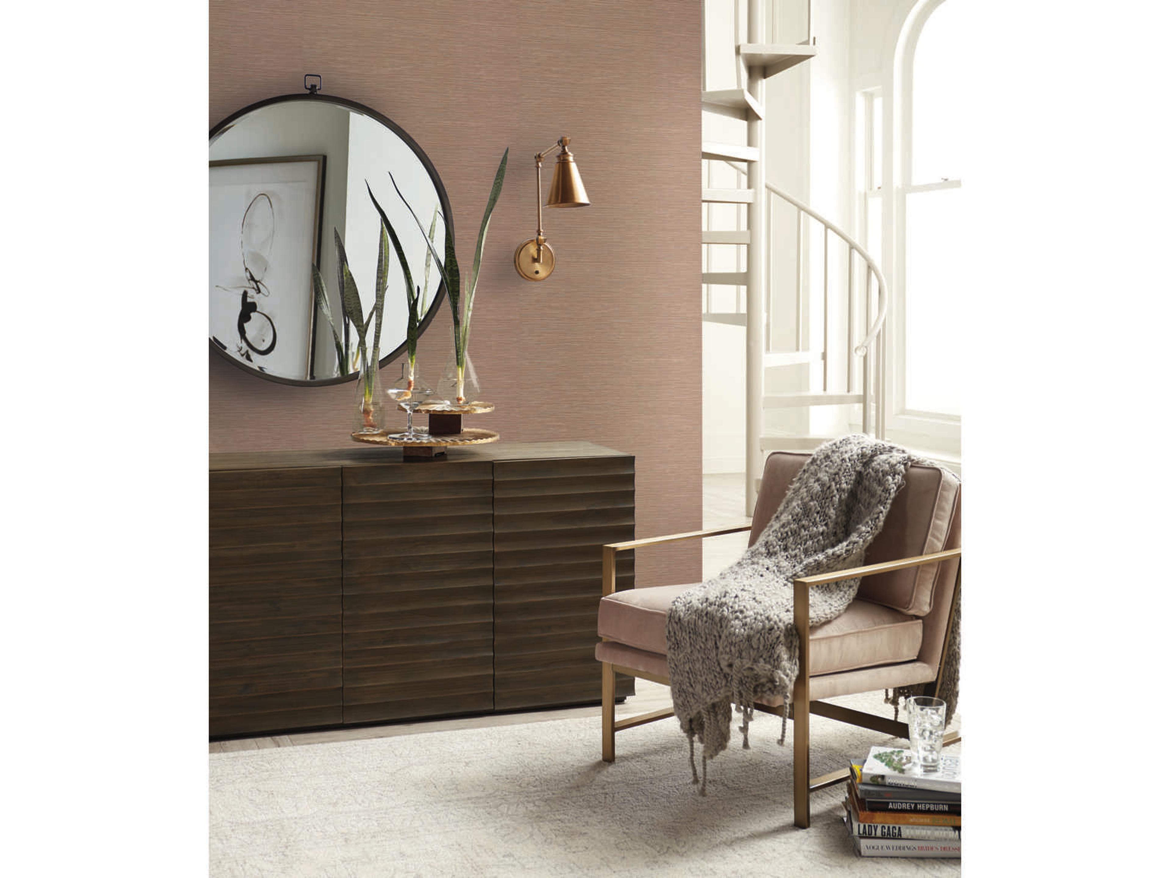 York Wallcoverings Color Digest Dark Brown Ramie Weave Wallpaper