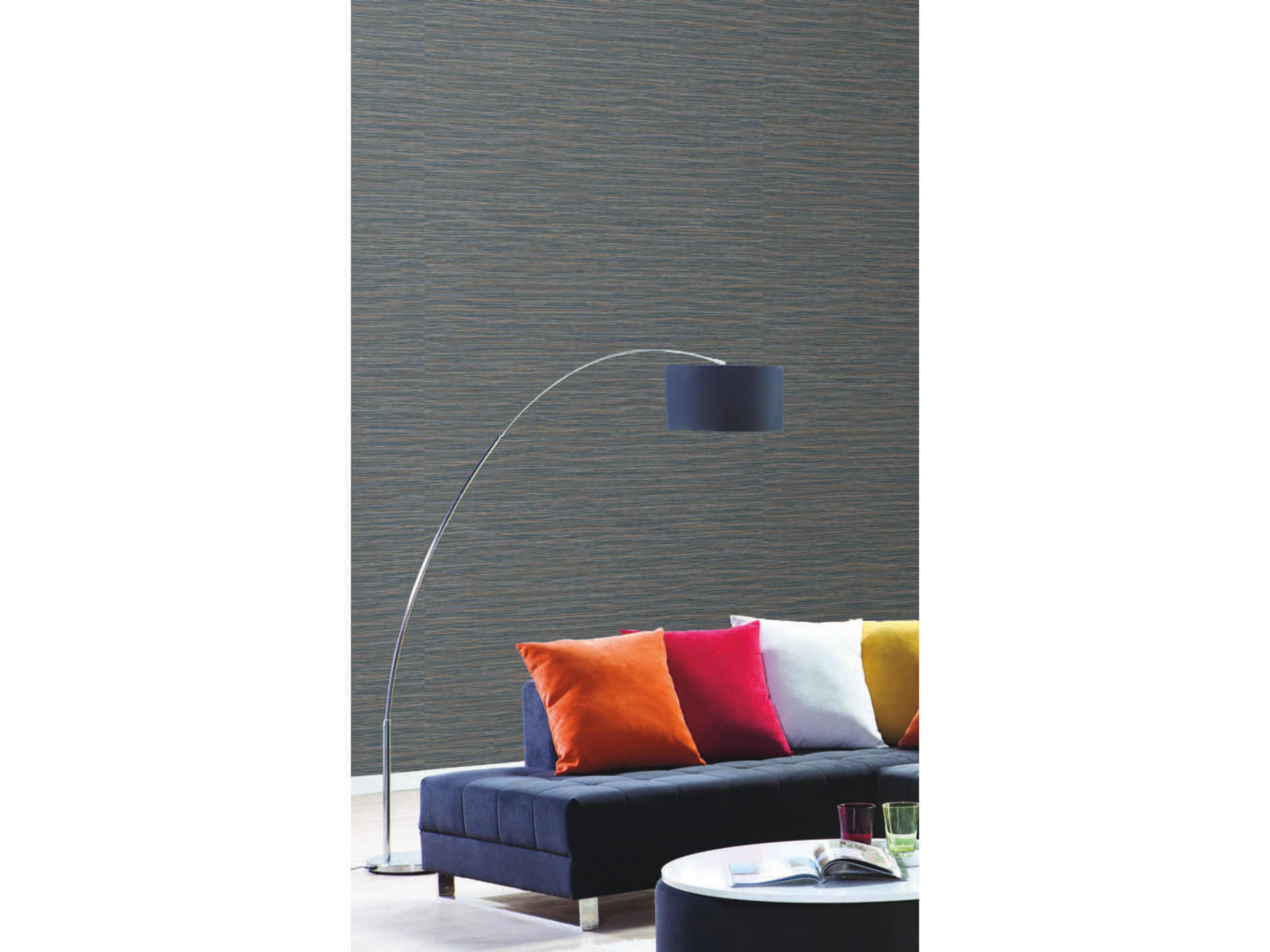 York Wallcoverings Color Digest Dark Blue Ramie Weave Wallpaper