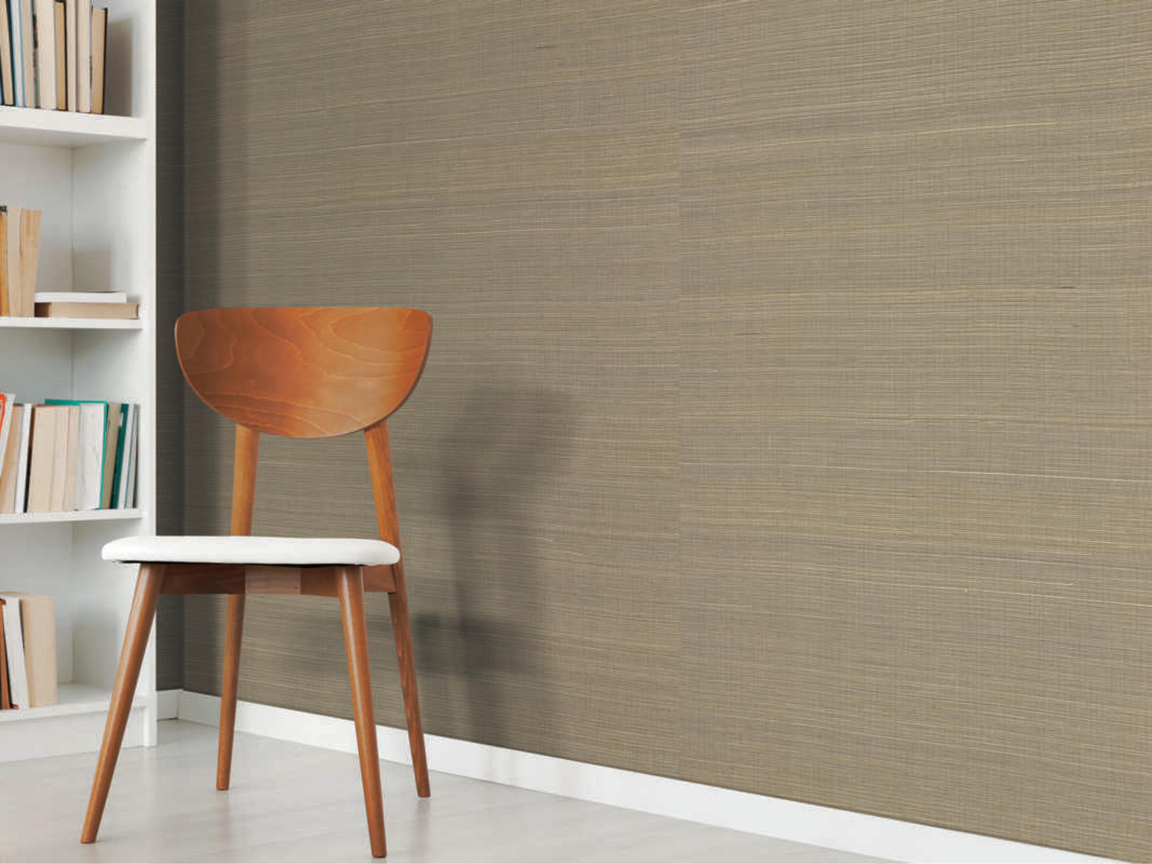 York Wallcoverings Grasscloth Resource Library Taupe Abaca Weave Wallpaper