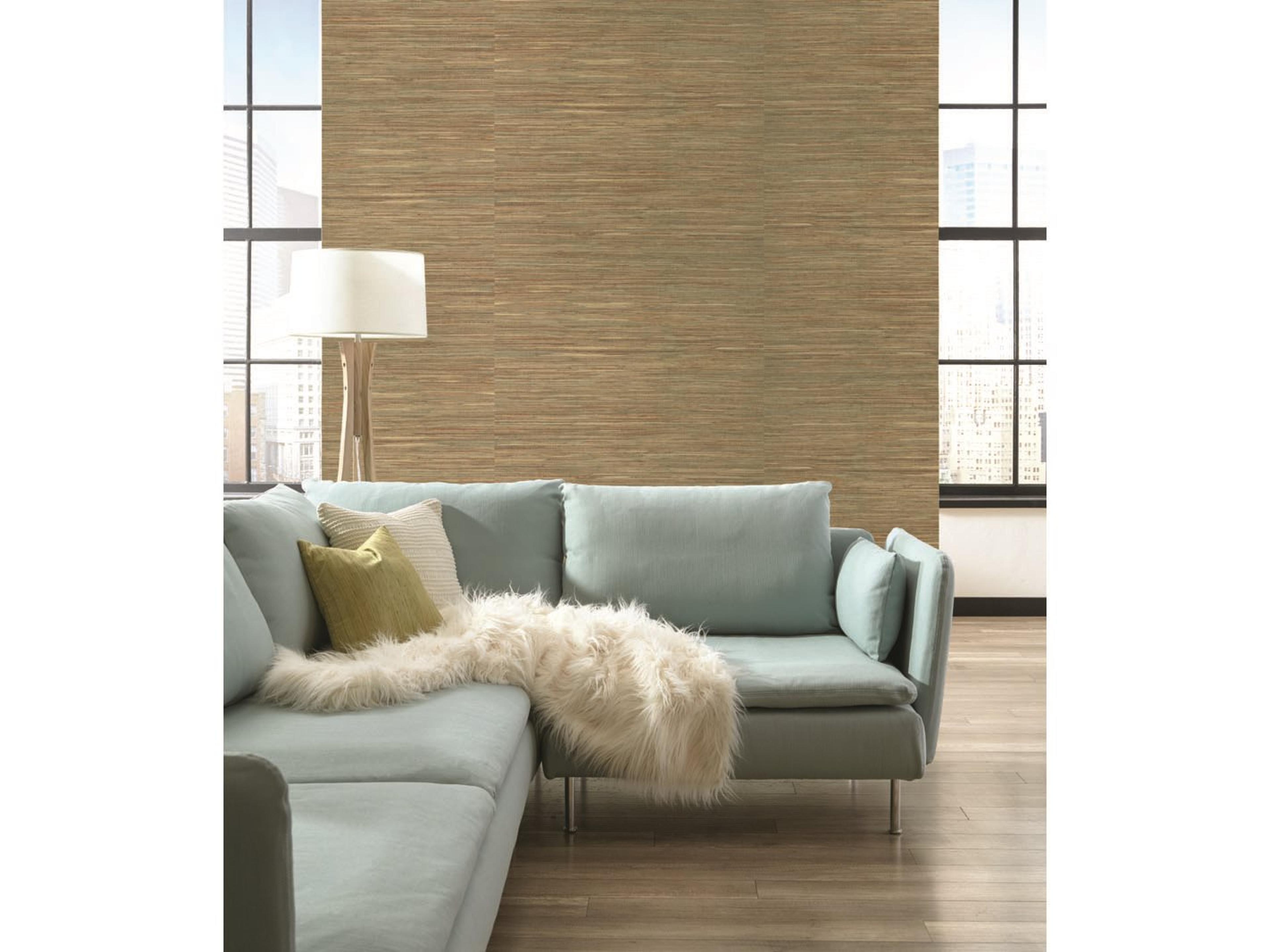 Grasscloth Resource Library Greens Raw Jute Wallpaper