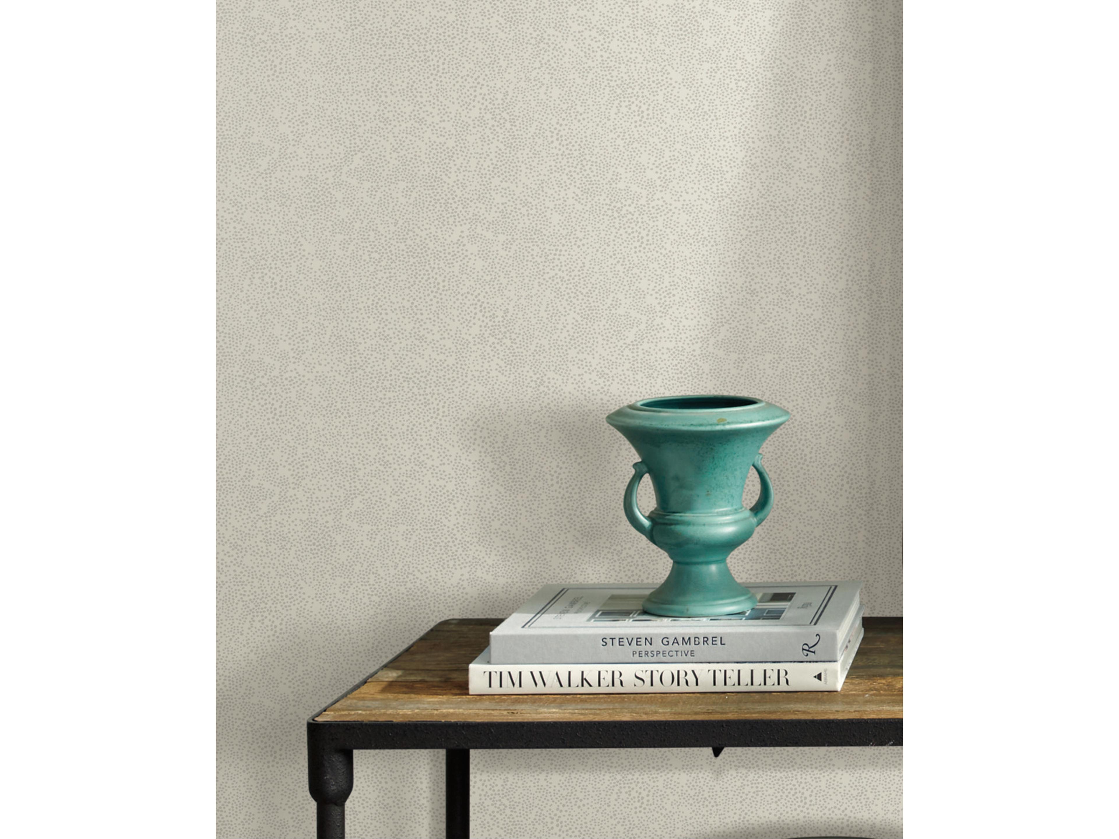 York Wallcoverings Linen Champagne Dots Wallpaper