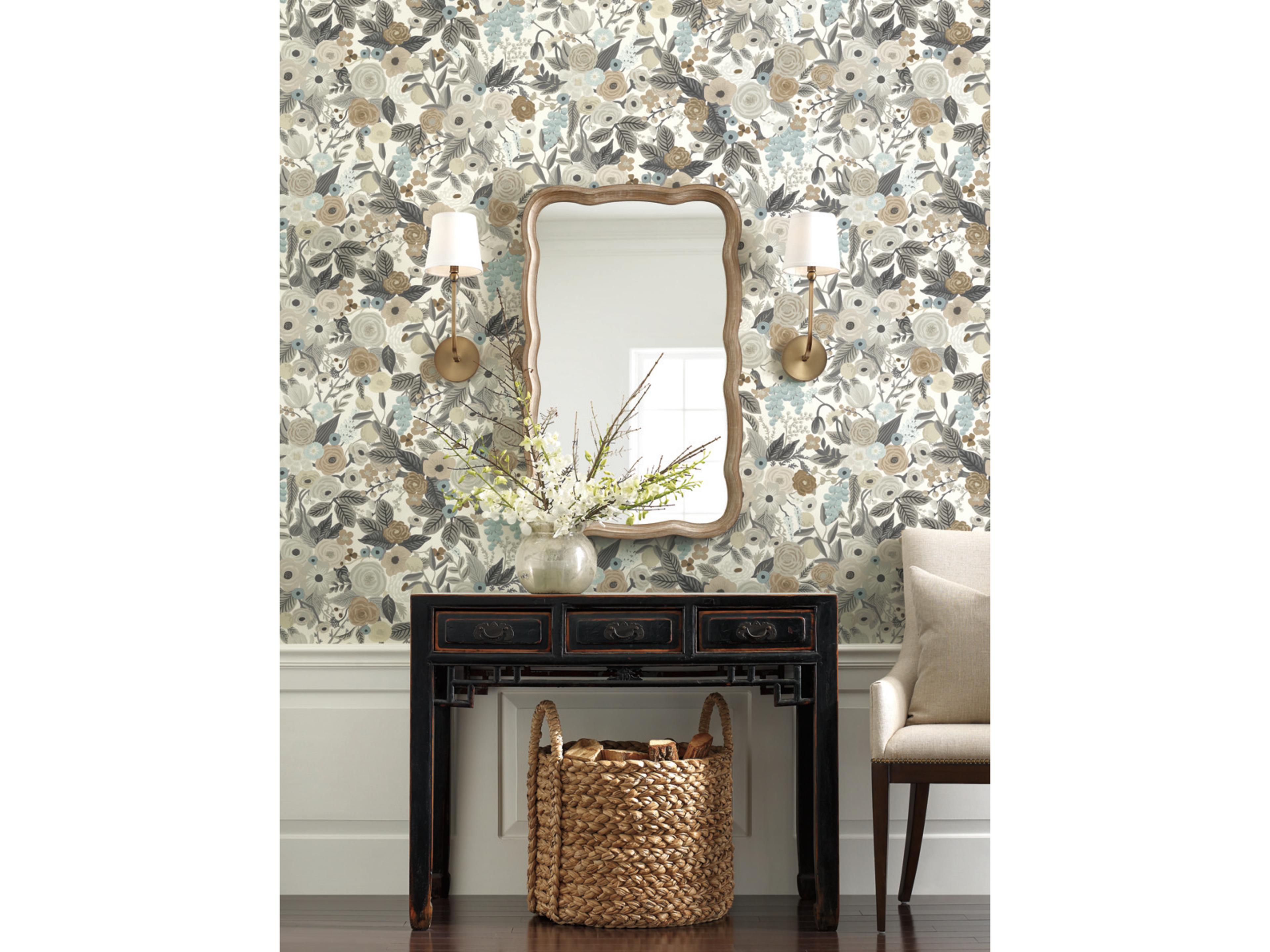 York Wallcoverings Brown / Beige Garden Party Wallpaper