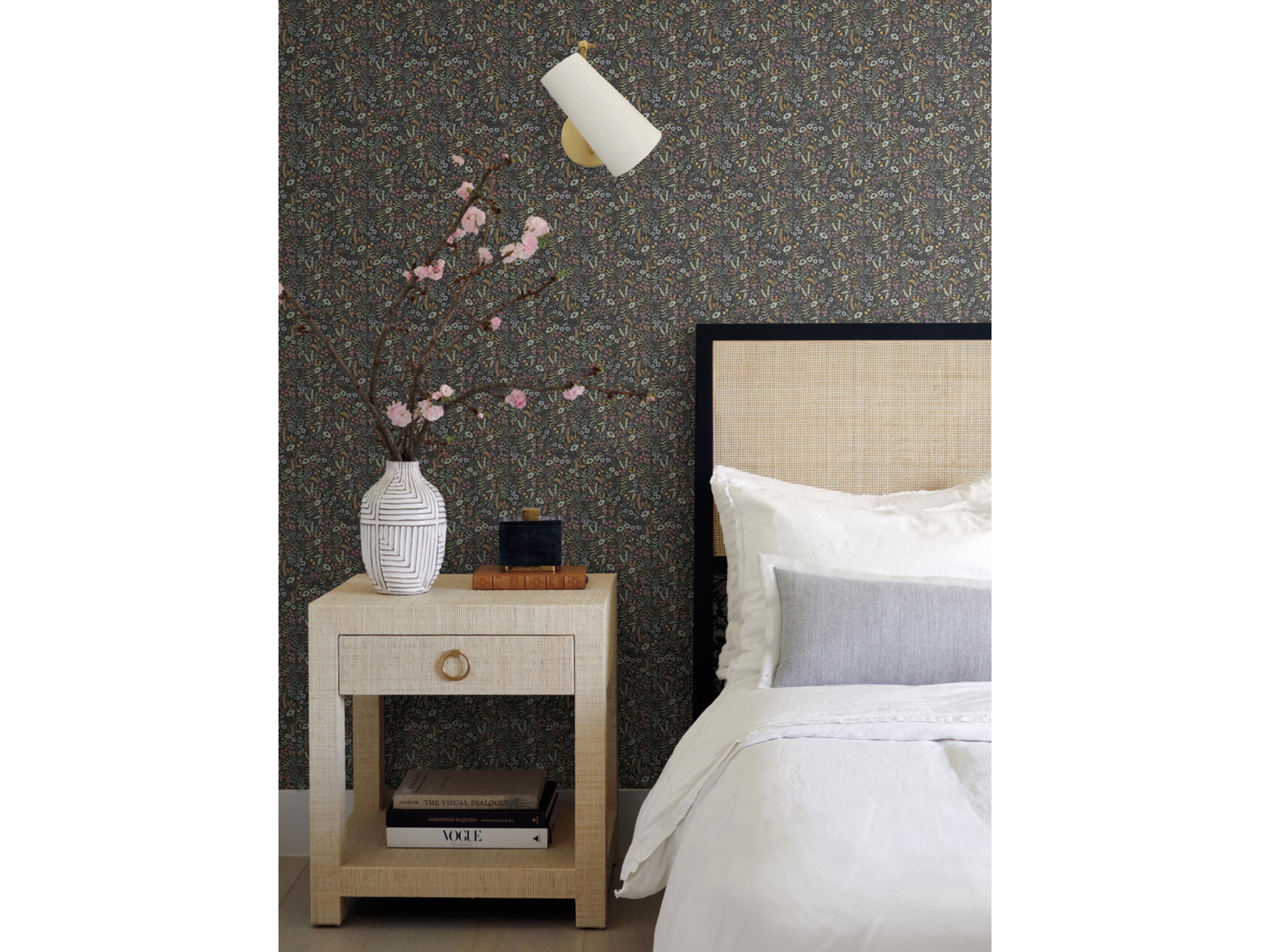 York Wallcoverings Black Tapestry Wallpaper