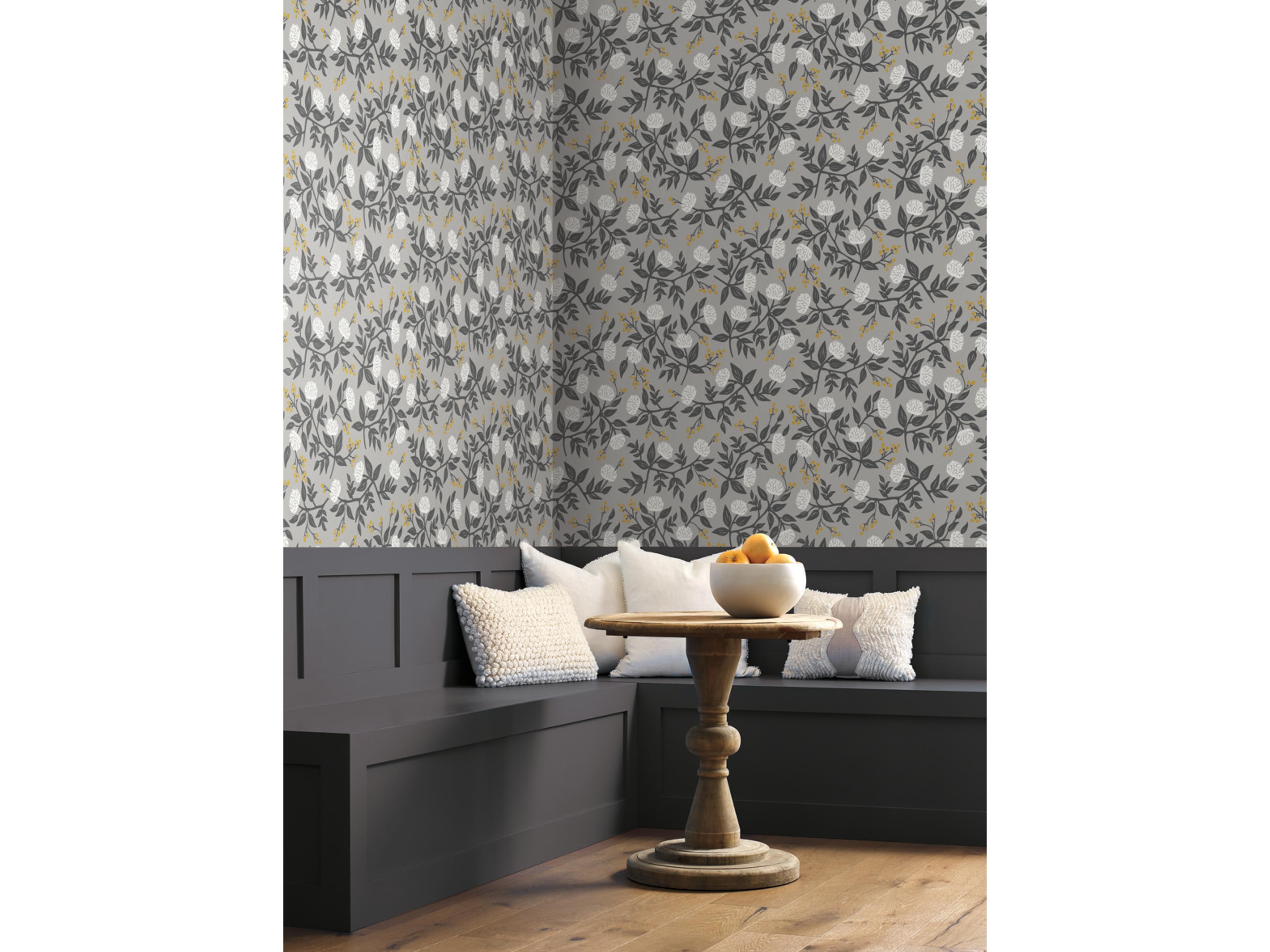 Gray Peonies Wallpaper