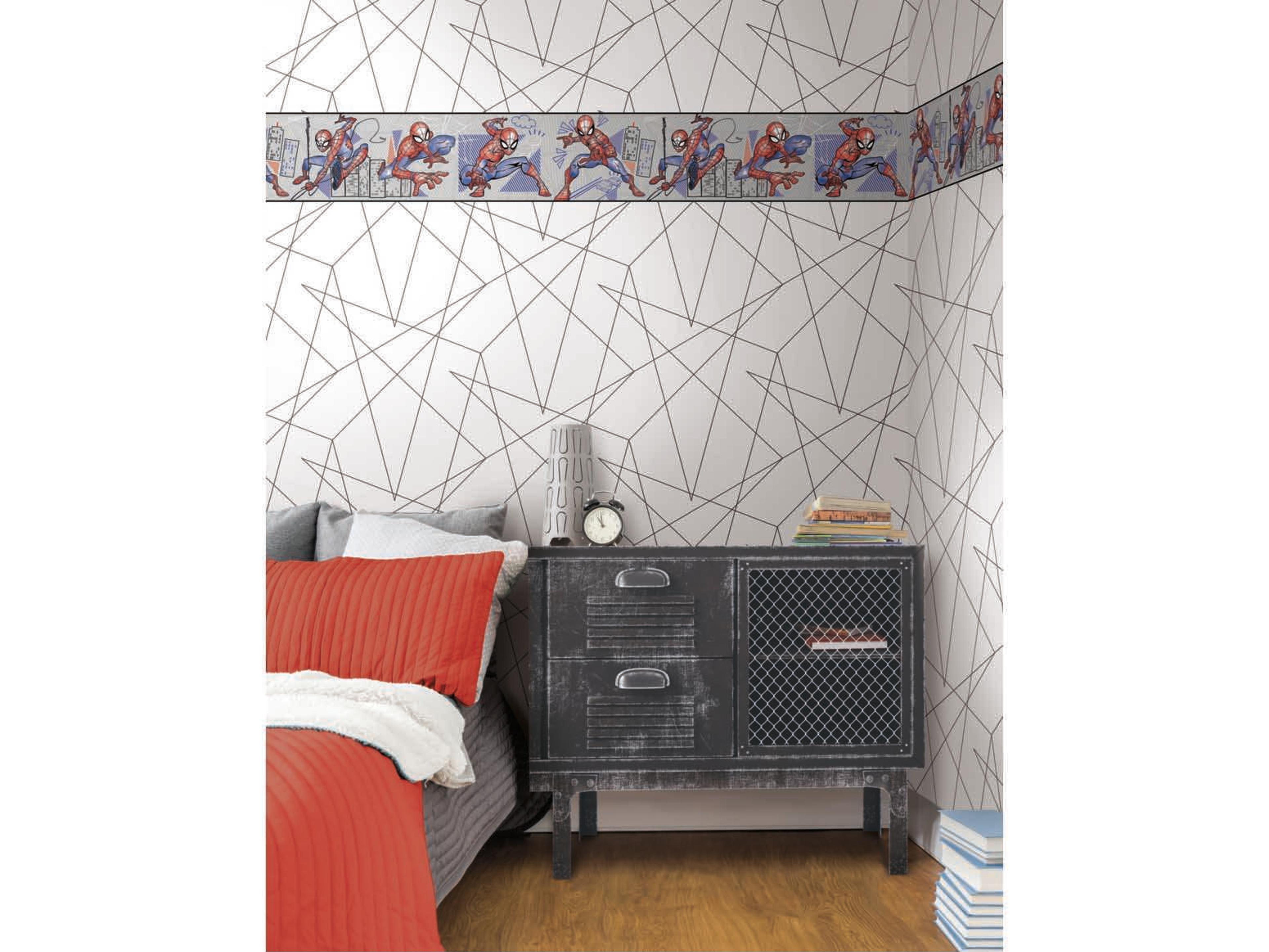 York Wallcoverings Disney Kids Vol-4 Black Spider-Man Fracture Wallpaper