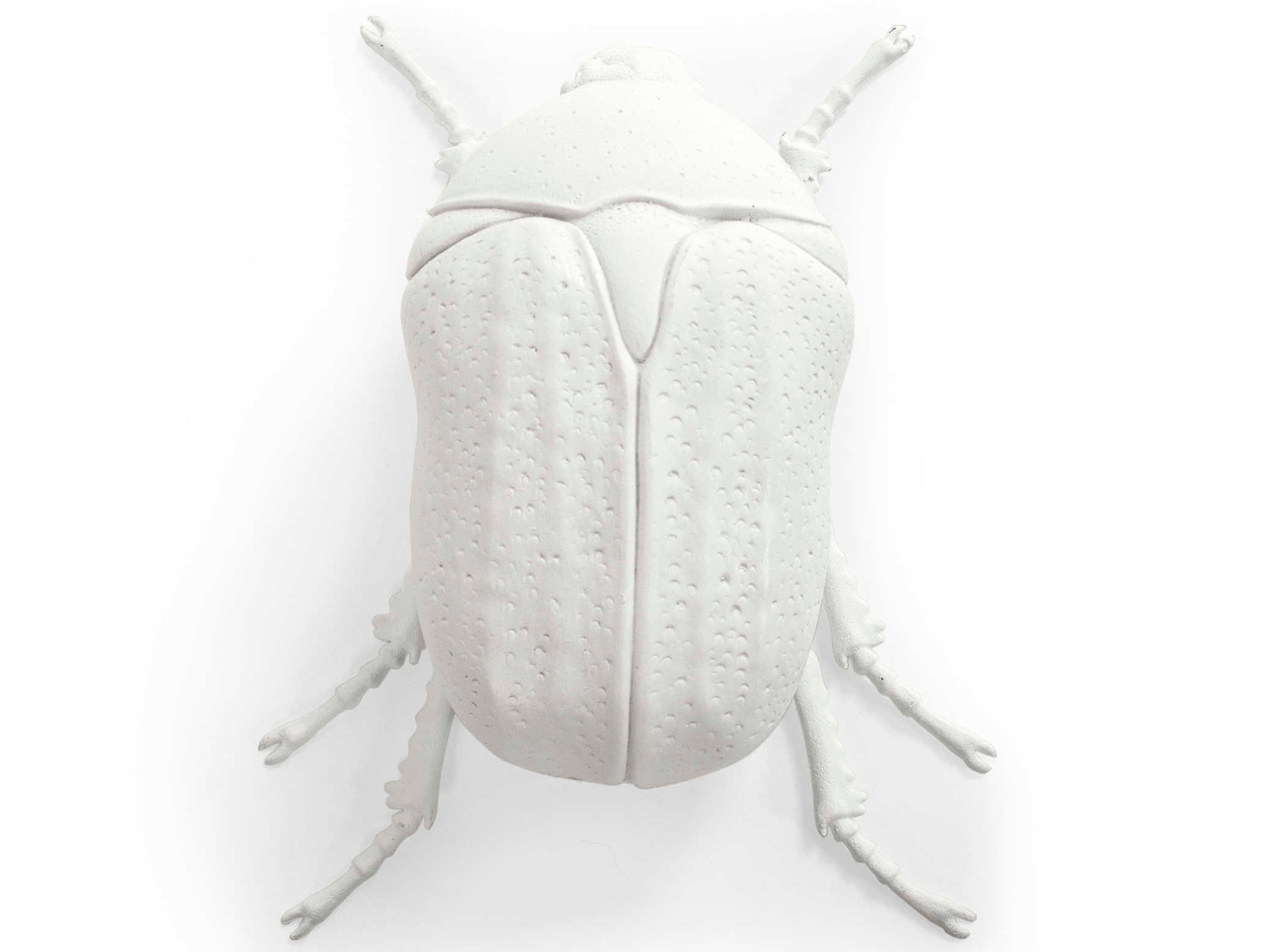 Zentique White Resin Beetle 3D Wall Art