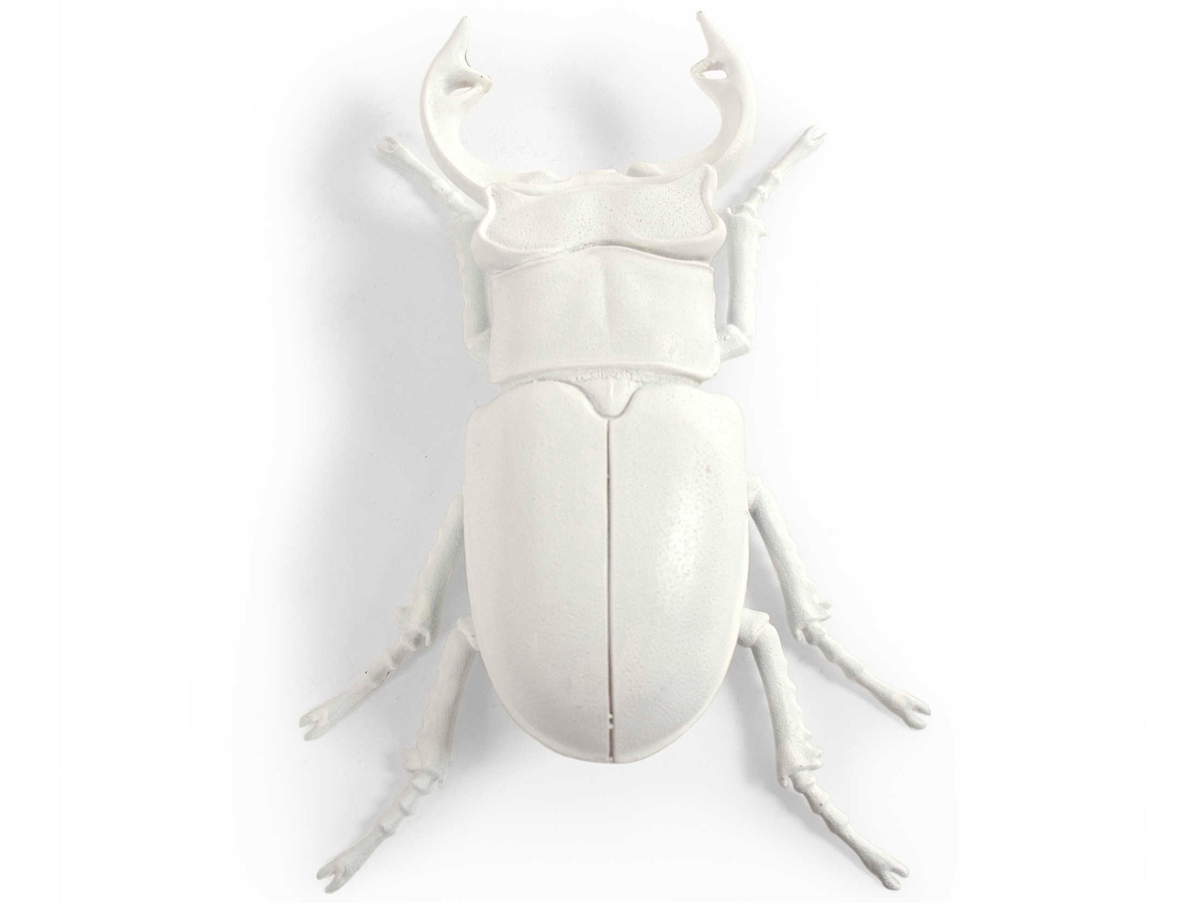 Zentique White Resin Beetle 3D Wall Art