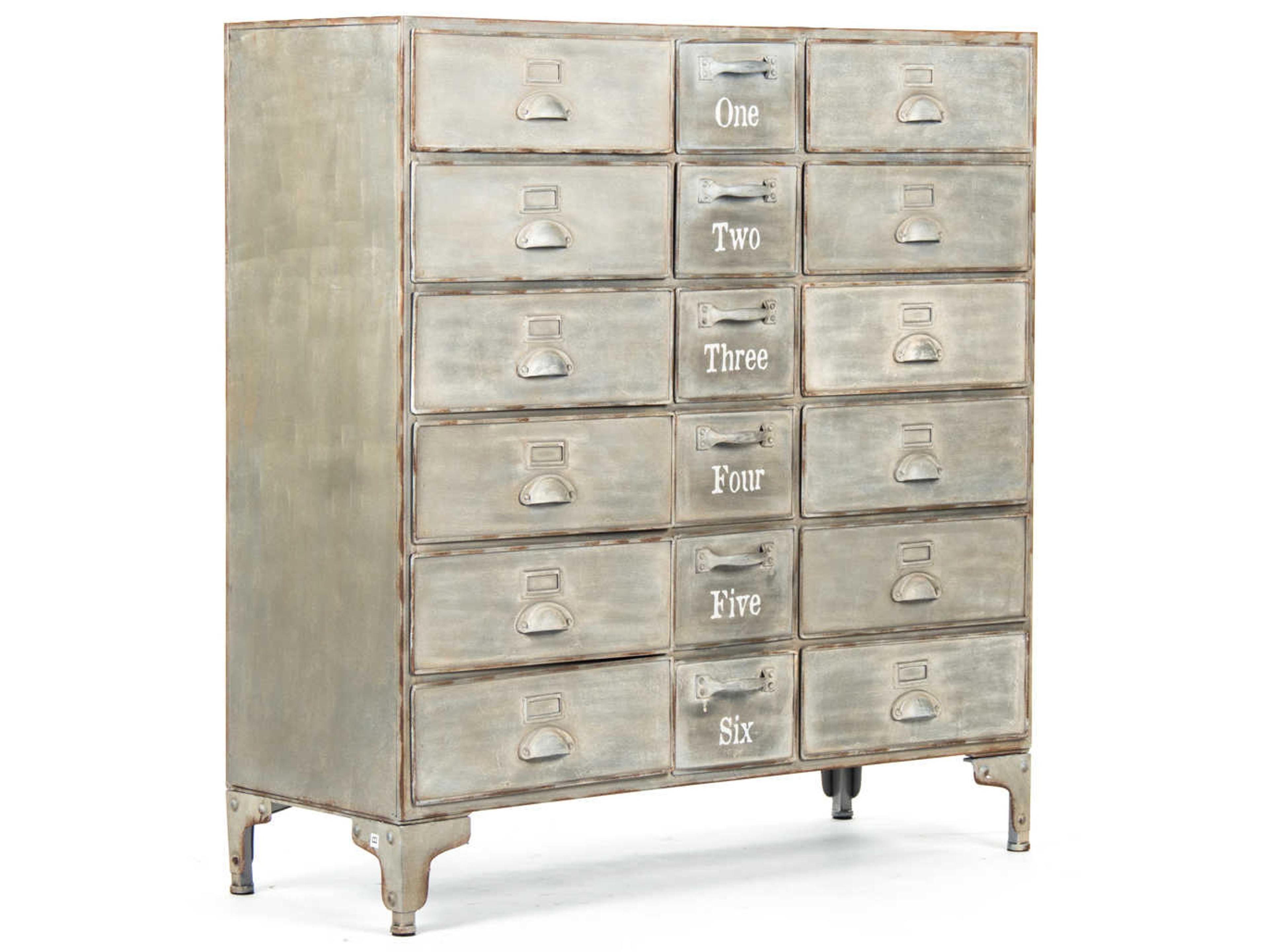 Antique Beige File Cabinet