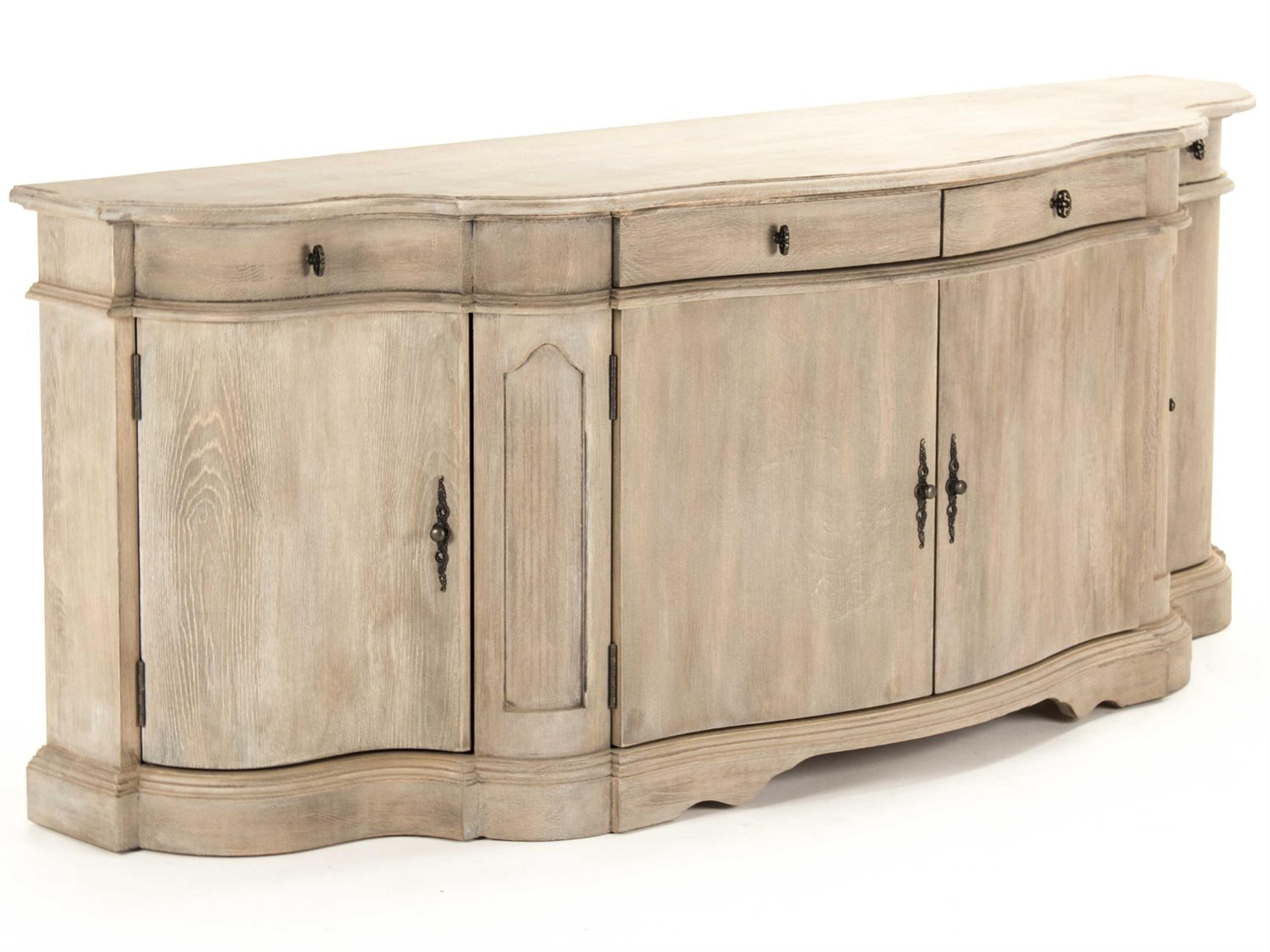 80" Oak Wood Sideboard