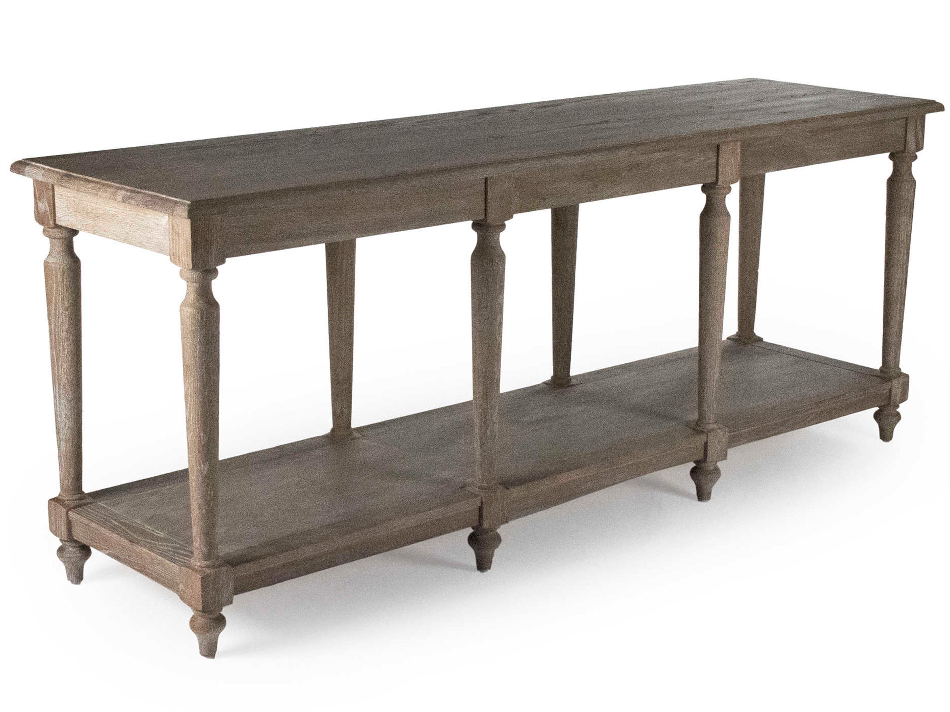 Alsace 78" Oak Wood Limed Grey Sideboard