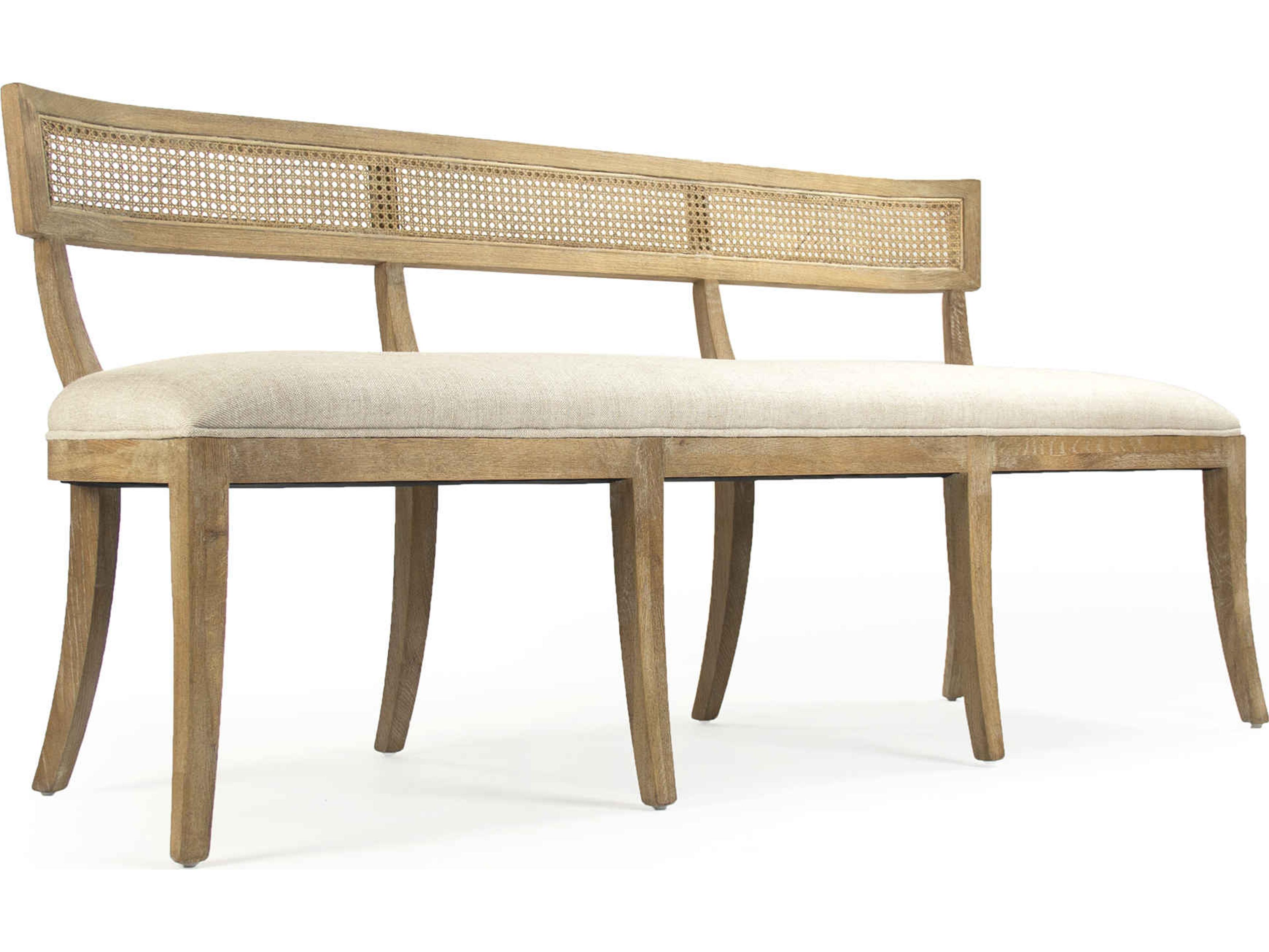 Carvell Beige Upholstered Accent Bench