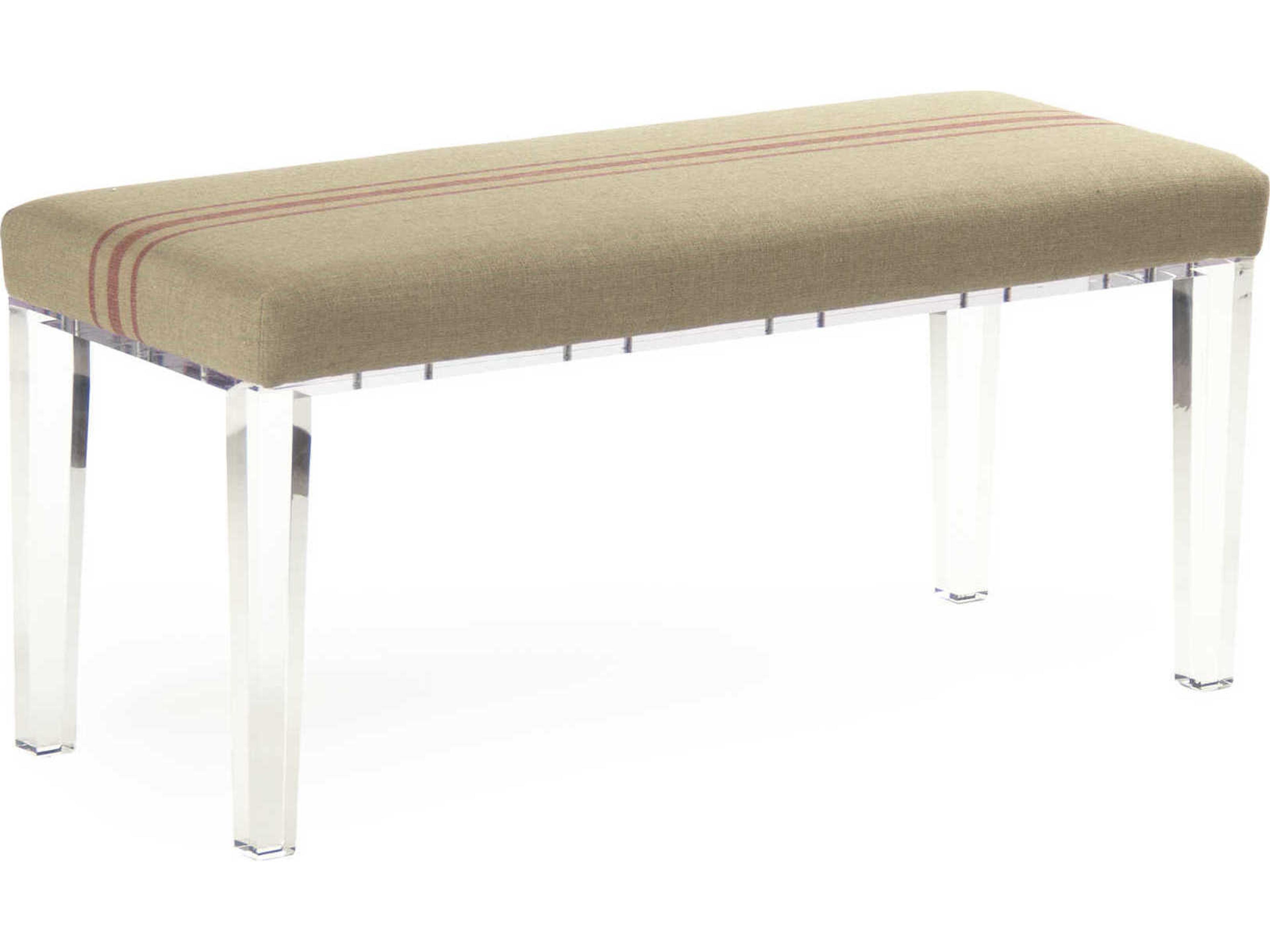 Zentique Emma Beige Upholstered Accent Bench